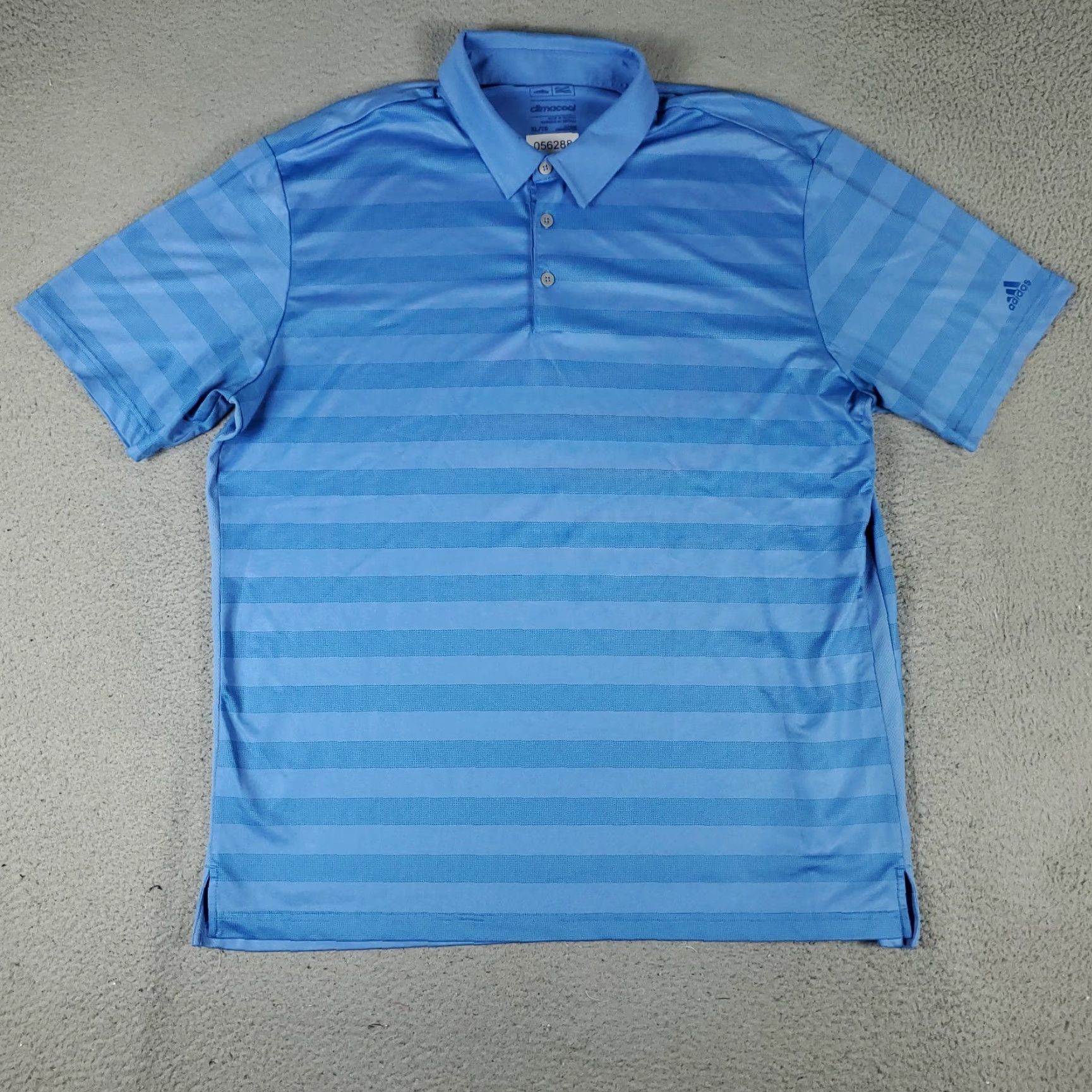 Adidas Adidas Polo Shirt Mens XL Blue Striped Casual Golf Short Sleeve Shirt Size US XL / EU 56 / 4 - 2 Thumbnail