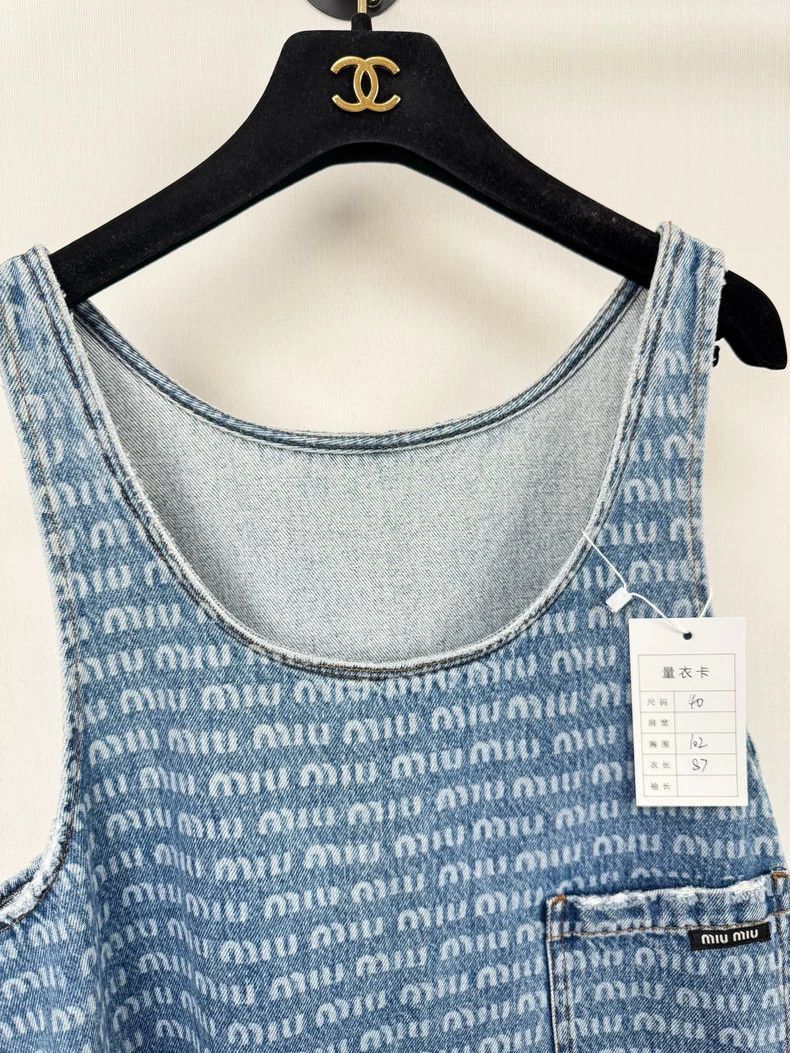 Prada Miumiu Denim Dress Worn Once in Great Condition-2506 Size M / US 6-8 / IT 42-44 - 2 Thumbnail