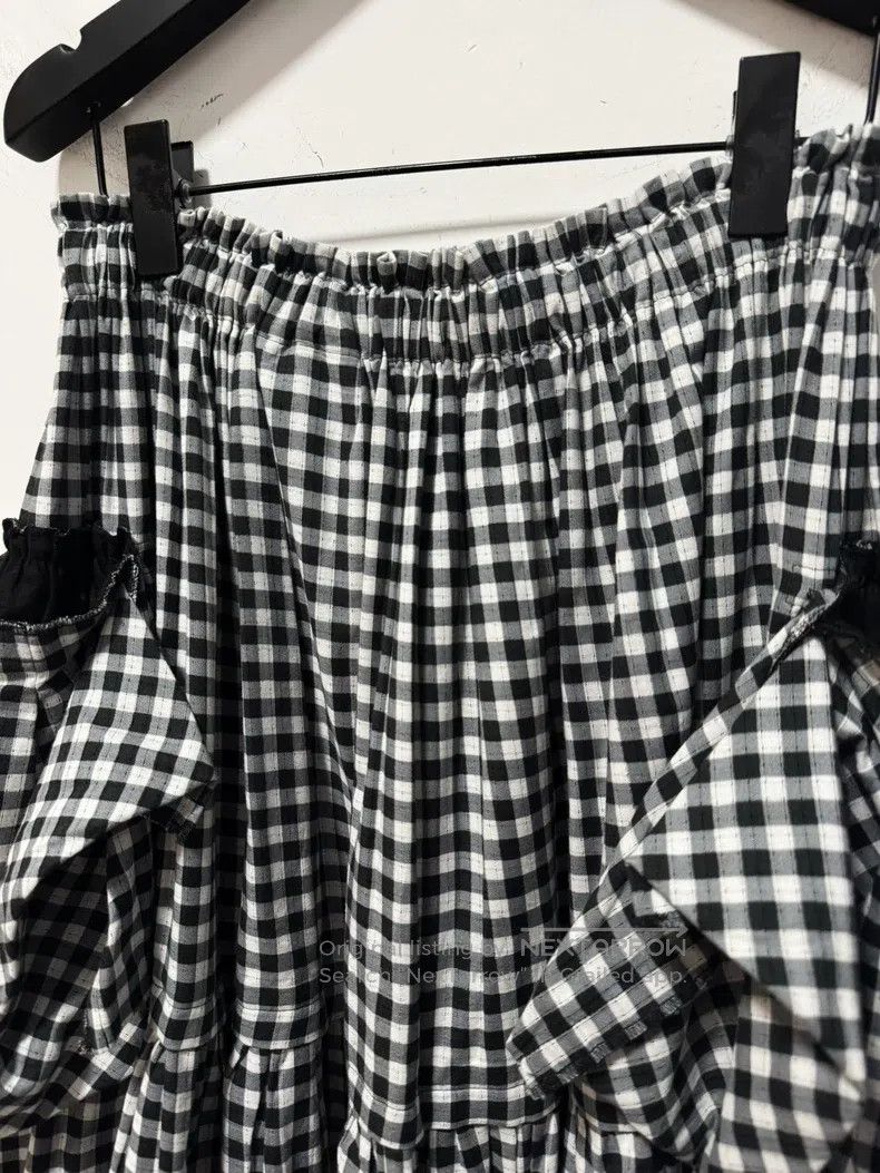 Comme des Garcons Comme Des Garcons Black and White Plaid Pleated Big Pocket Size 22" - 3 Thumbnail