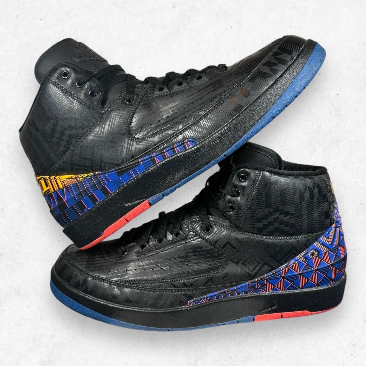Jordan Brand Air Jordan 2 Retro BHM Black/Kente Size 10.5 Size US 10.5 / EU 43-44 - 6 Thumbnail