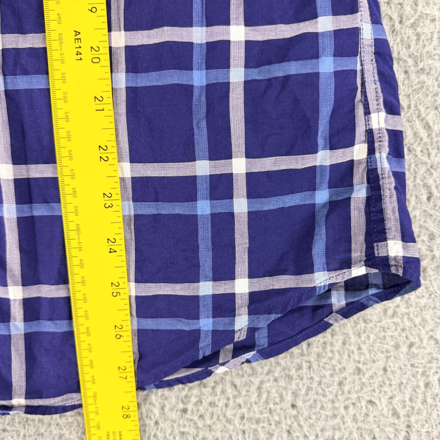Frank & Eileen Frank & Eileen Paul Button-Up Shirt Mens Medium Blue Plaid Long Sleeve Cotton Size US M / EU 48-50 / 2 - 6 Thumbnail