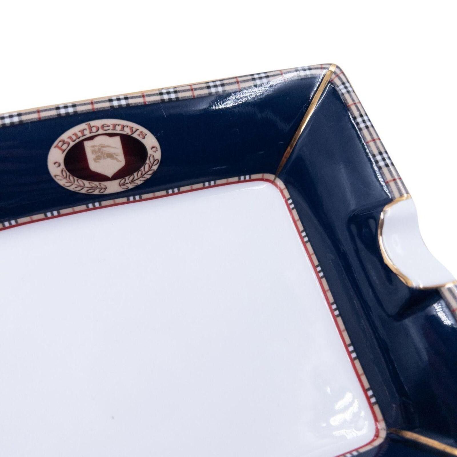 Burberry Vintage 90s Burberry Nova Check Fine Bone China Ashtray Size ONE SIZE - 7 Thumbnail
