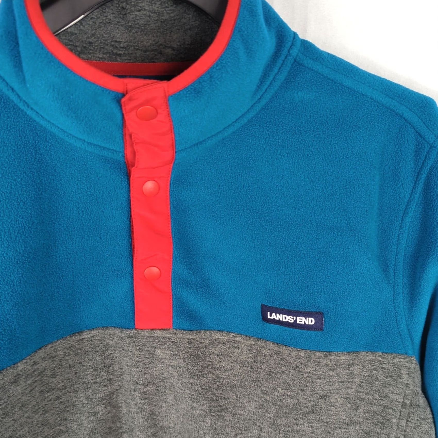 Lands' End Lands End Mens Size Large Tall 42-44 gray Fleece Pullover Jacket Size US L / EU 52-54 / 3 - 2 Thumbnail