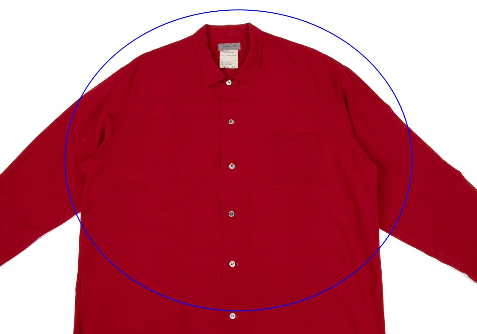 Yohji Yamamoto Yohji Yamamoto Rayon Long Shirt Jacket Red Size US M / EU 48-50 / 2 - 2 Thumbnail