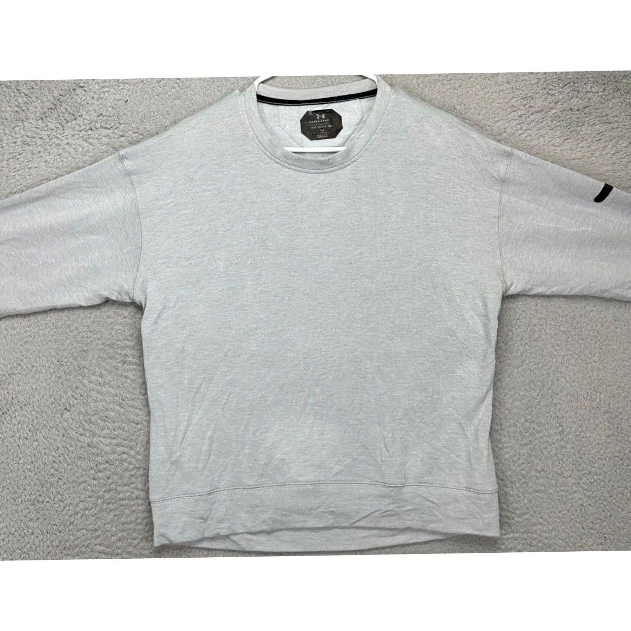 Under Armour Under Armour Sweatshirt Womens Large Unstoppable Grey Cutout Back Pullover Crew Neck Fitted Long Sleeve NEW Size L / US 10 / IT 46 - 4 Thumbnail