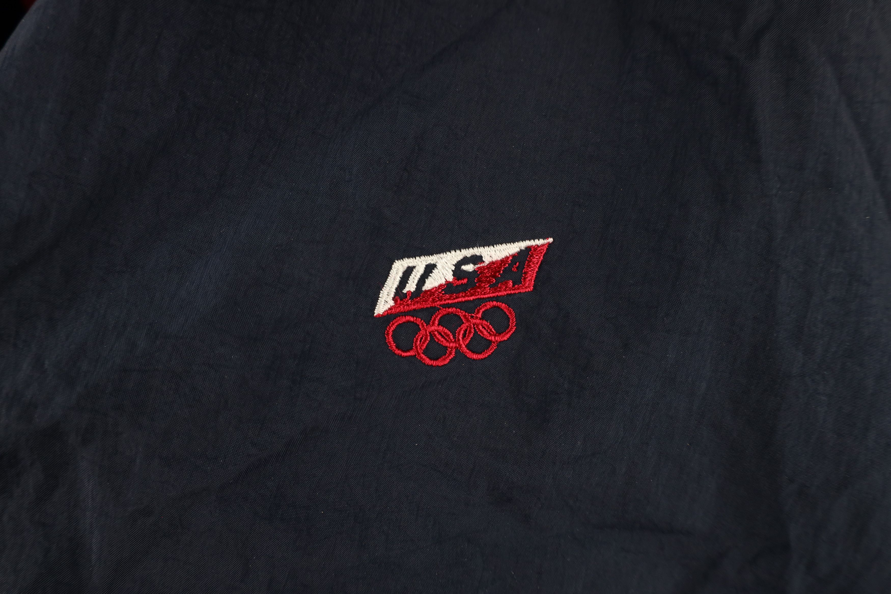 Vintage Vintage 90s USA Olympics Lined Pullover Windbreaker Jacket Size US L / EU 52-54 / 3 - 4 Thumbnail