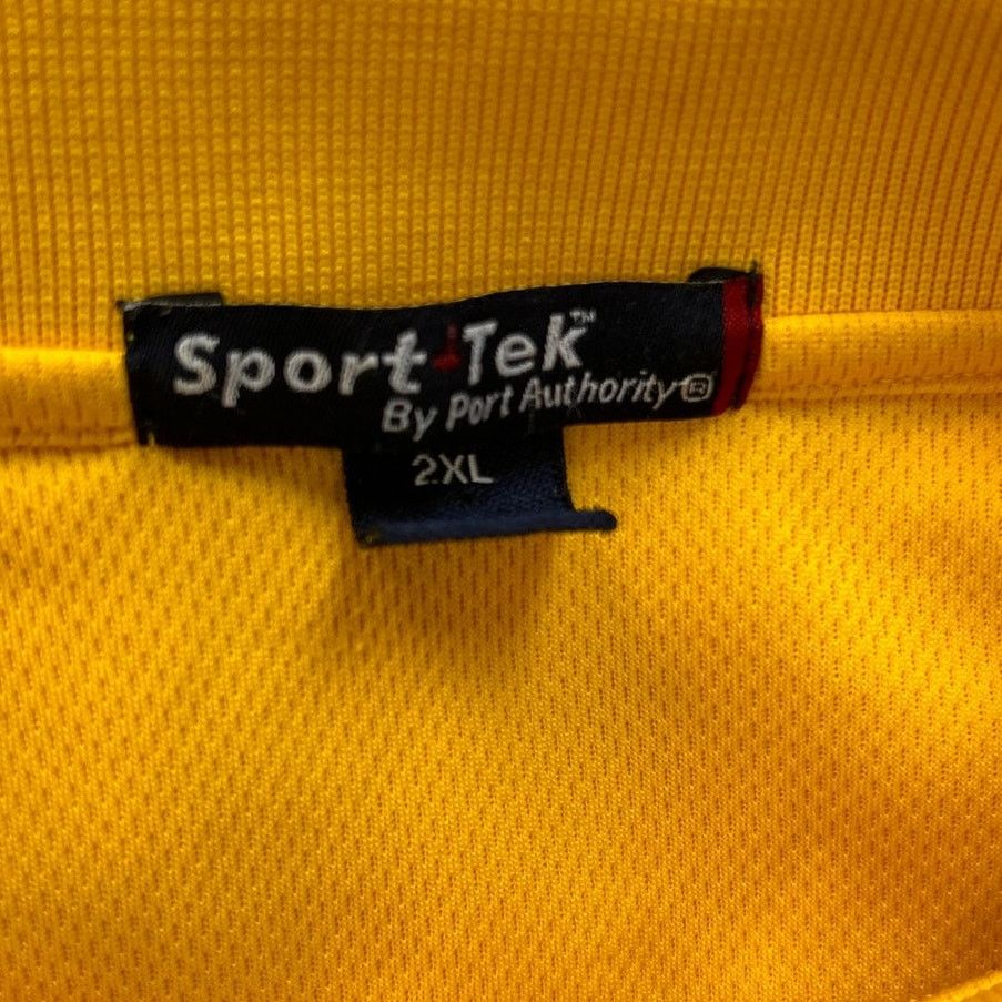 Port Authority Sport-Tek Mens 2XL Polyester Yellow Short Sleeve Polo Shirt Size US XXL / EU 58 / 5 - 4 Thumbnail