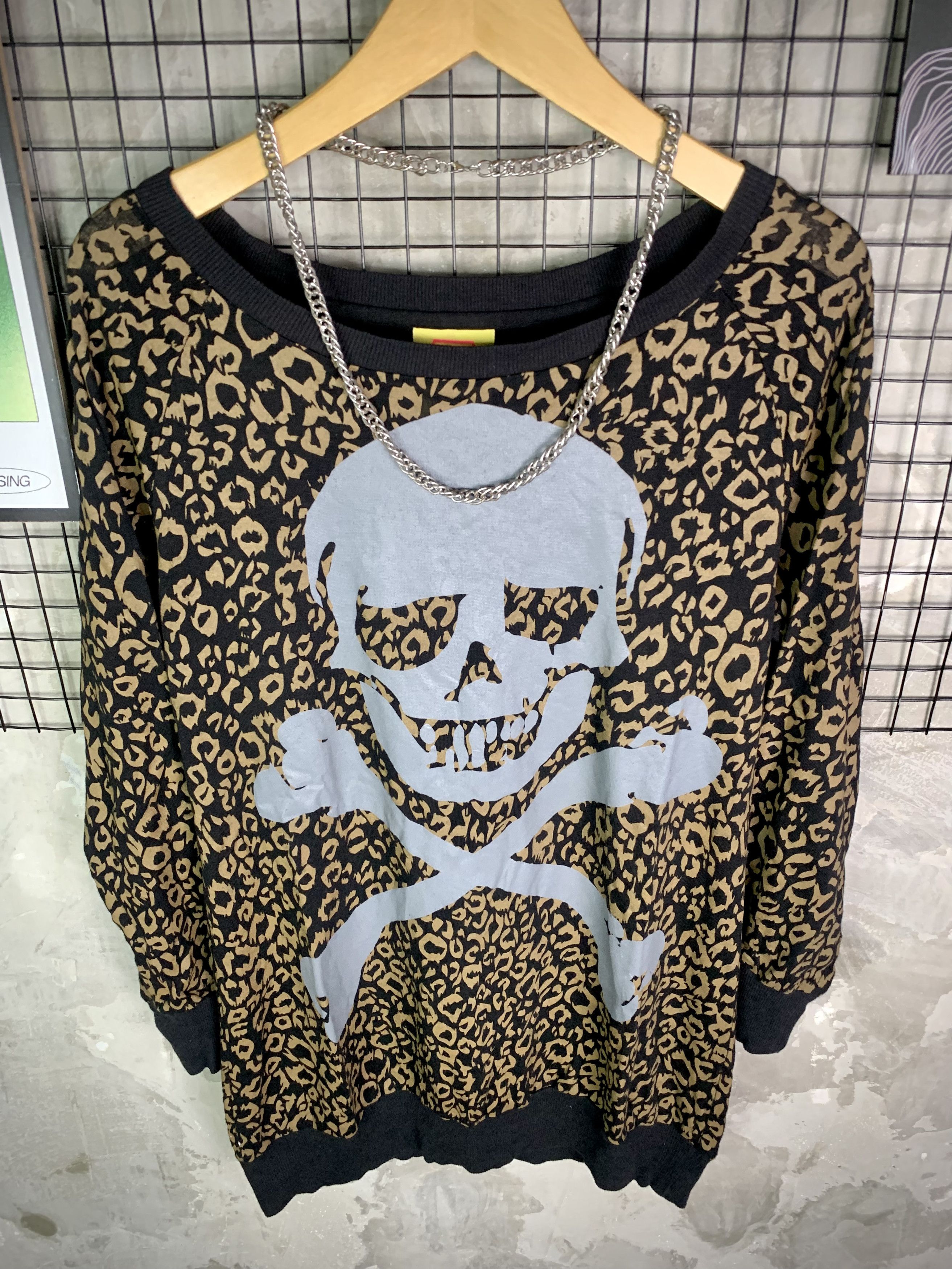 Super Lovers Y2K Supers Lovers Leopard Skull CrossBones LS Size US S / EU 44-46 / 1 - 4 Thumbnail