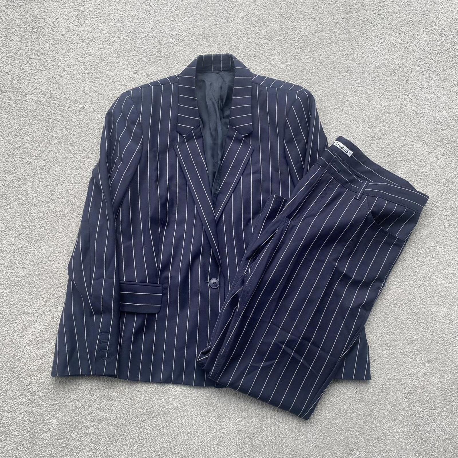 Acne Studios Acne Studios Womens Cali Pinstripe SS14 Suit Size S / US 4 / IT 40 - 1 Thumbnail