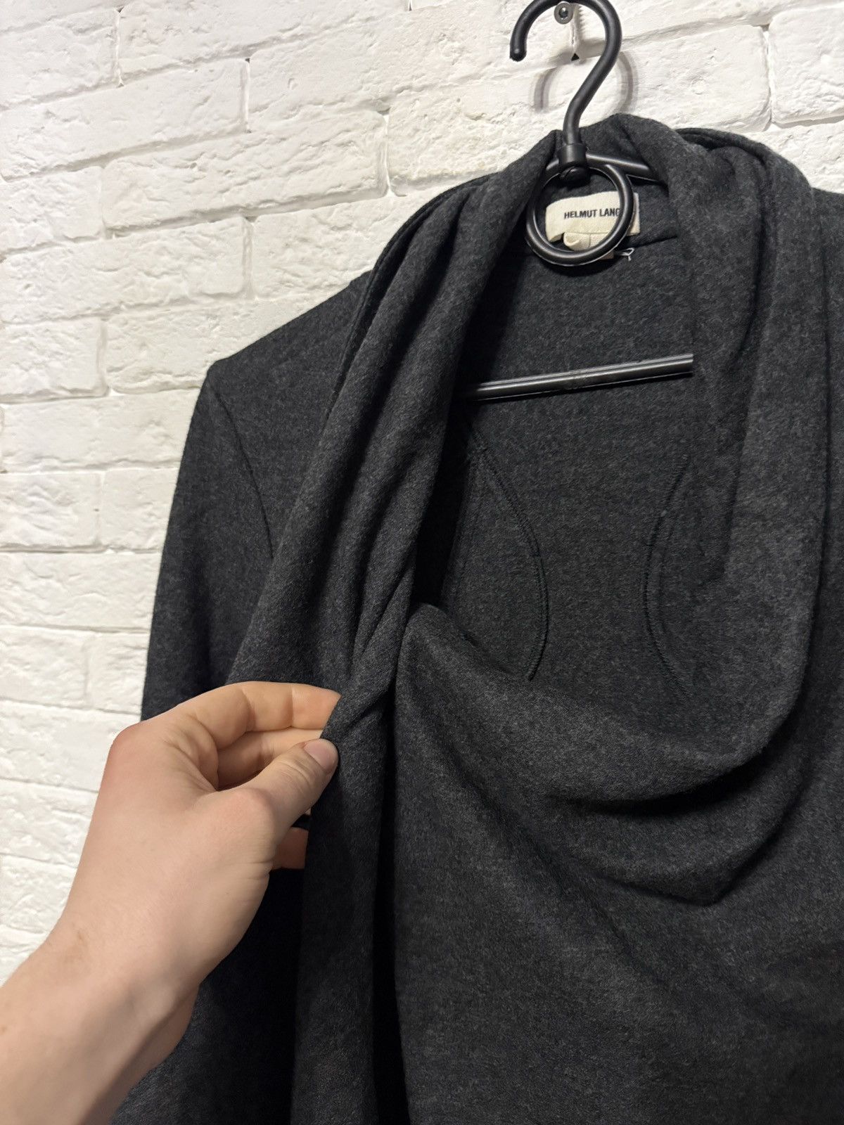 Helmut Lang Helmut Lang Wool Draped Asymmetric Zip Cardigan Jacket USA Size L / US 10 / IT 46 - 5 Thumbnail