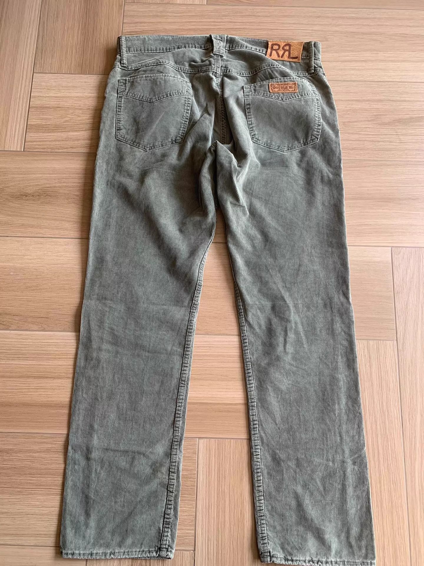 Polo Ralph Lauren RRL Slim Fit Vintage Corduroy Pant Deep Olive Mint Size US 31 - 2 Thumbnail