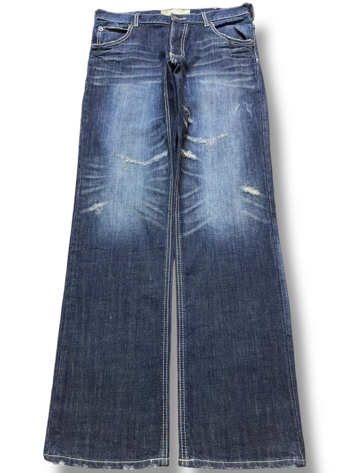 Kapital Vintage Denim Lab Grunge Ripped Distressed Denim Size US 33 - 1 Thumbnail