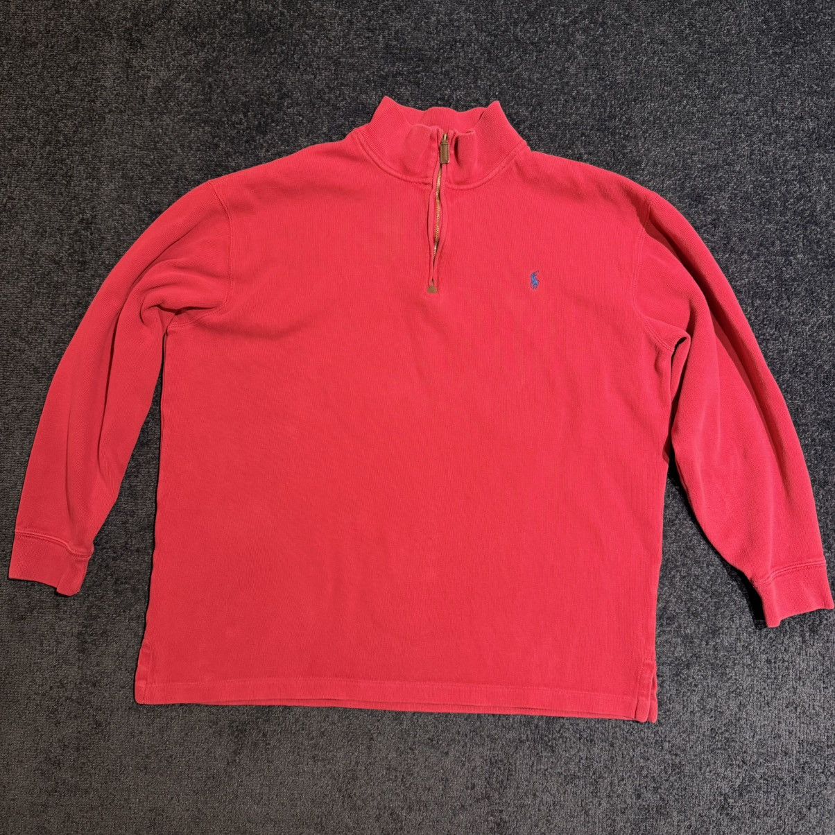 Polo Ralph Lauren Polo Ralph Lauren vintage red Quarter zip Size US XL / EU 56 / 4 - 1 Thumbnail