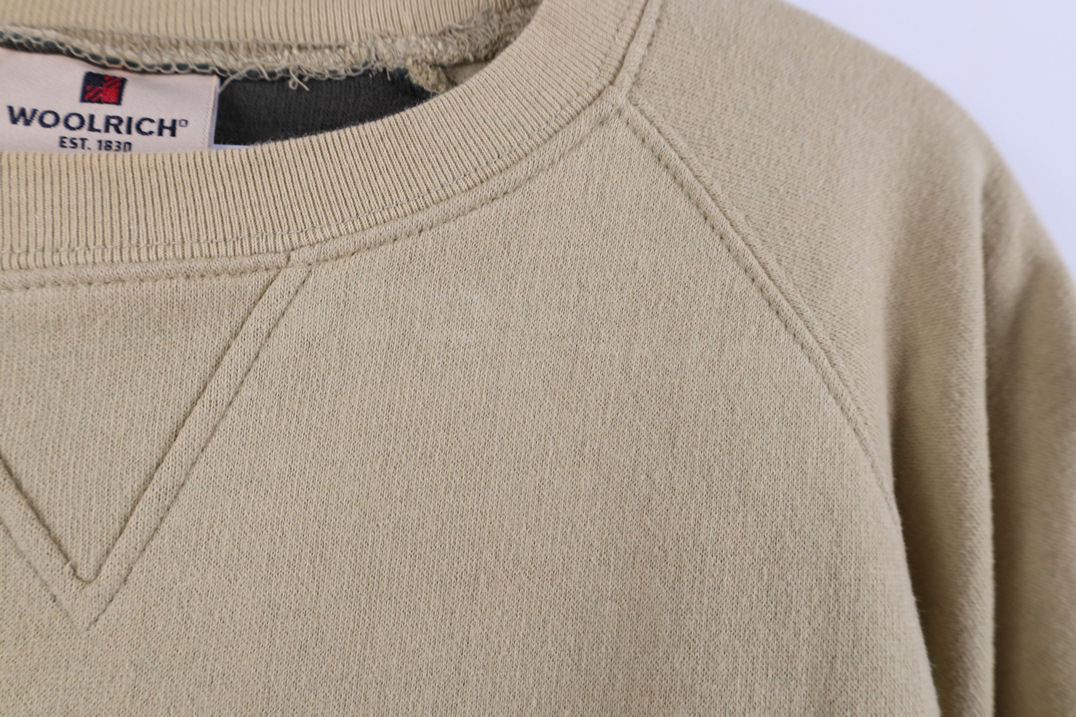 Vintage × Woolrich Woolen Mills Vintage 90s Woolrich Faded Blank Crewneck Sweatshirt Beige Size US M / EU 48-50 / 2 - 4 Thumbnail