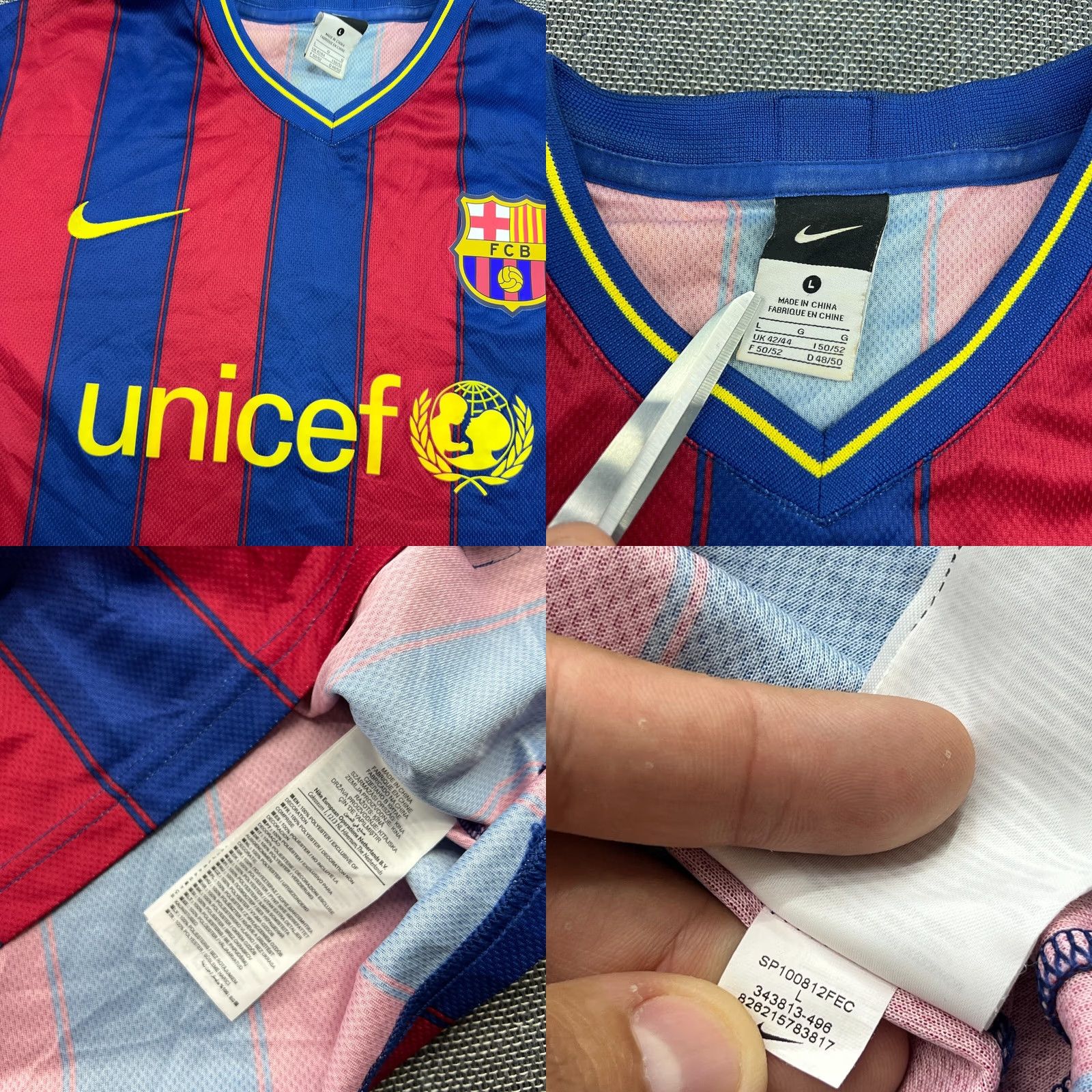 Nike Nike Barcelona 2009 2010 Home Football Jersey Mens Large Shirt Size US L / EU 52-54 / 3 - 9 Thumbnail