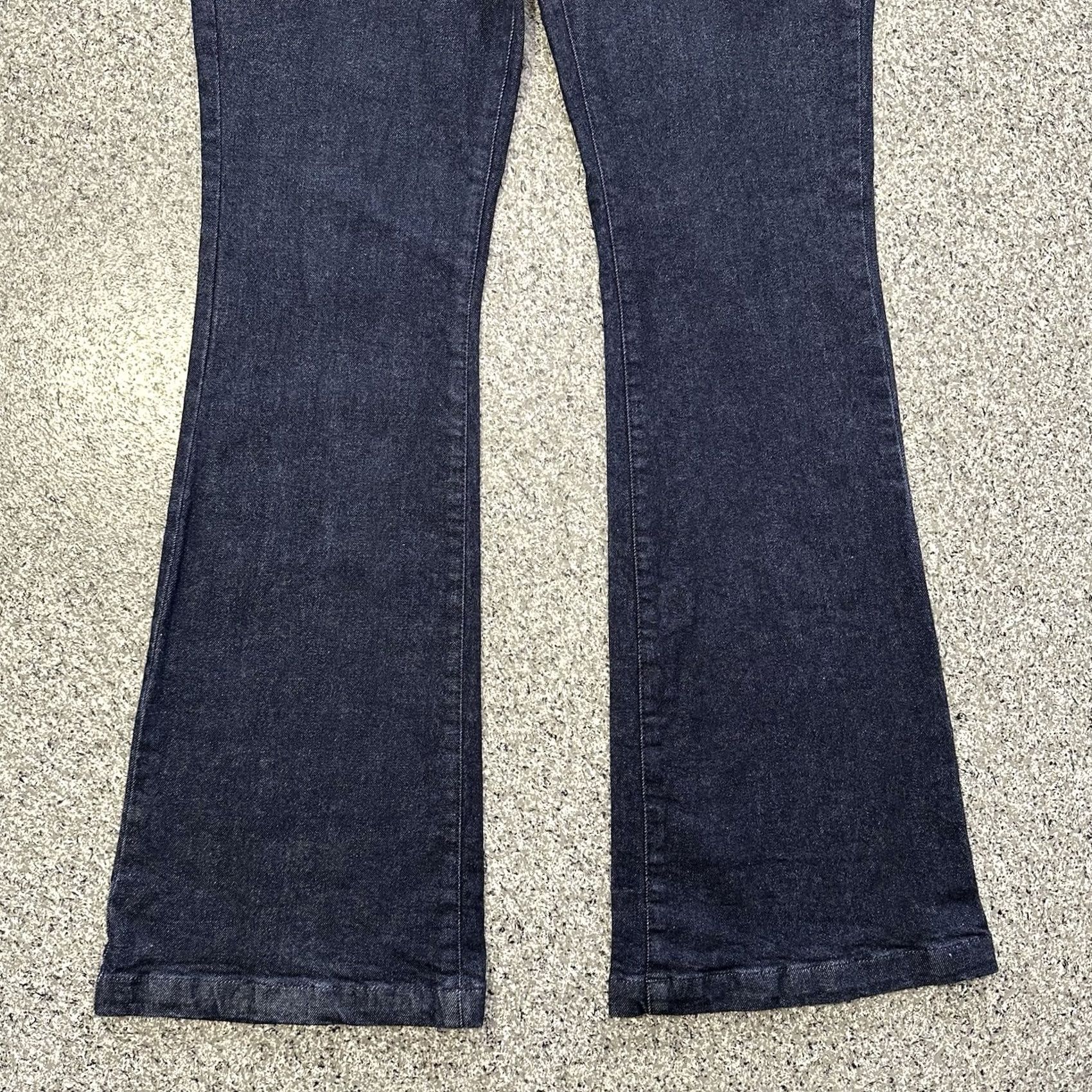 Gap VINTAGE Express Flare Denim Pants Womens 12R 31x32 Super High Rise Stretch Side Zip Size 24" / US 00 / IT 34 - 3 Thumbnail