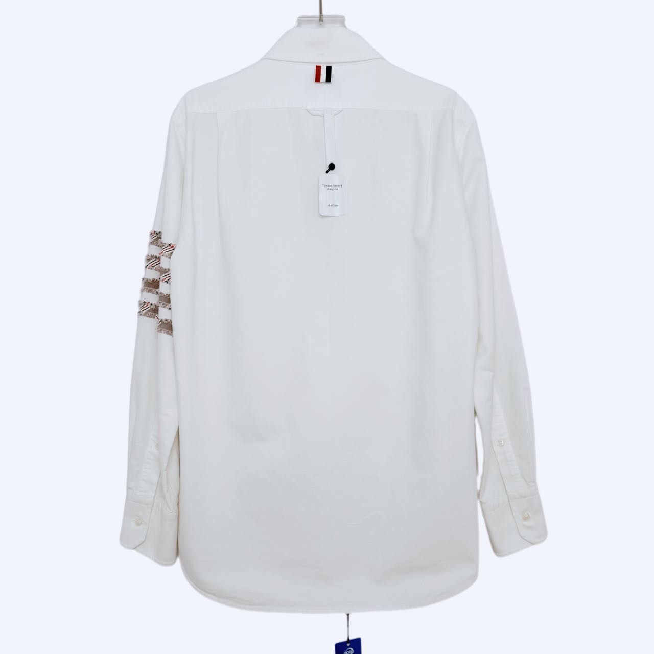 Thom Browne Thom Browne Four-Bar Embroidered Long Sleeve Shirt K26WX Size US M / EU 48-50 / 2 - 2 Thumbnail