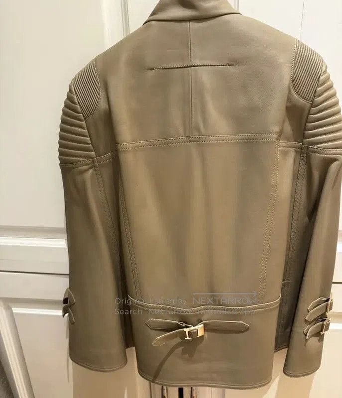 Givenchy Givenchy Women's Winter Khaki Leather Short Coat . Size M / US 6-8 / IT 42-44 - 3 Thumbnail