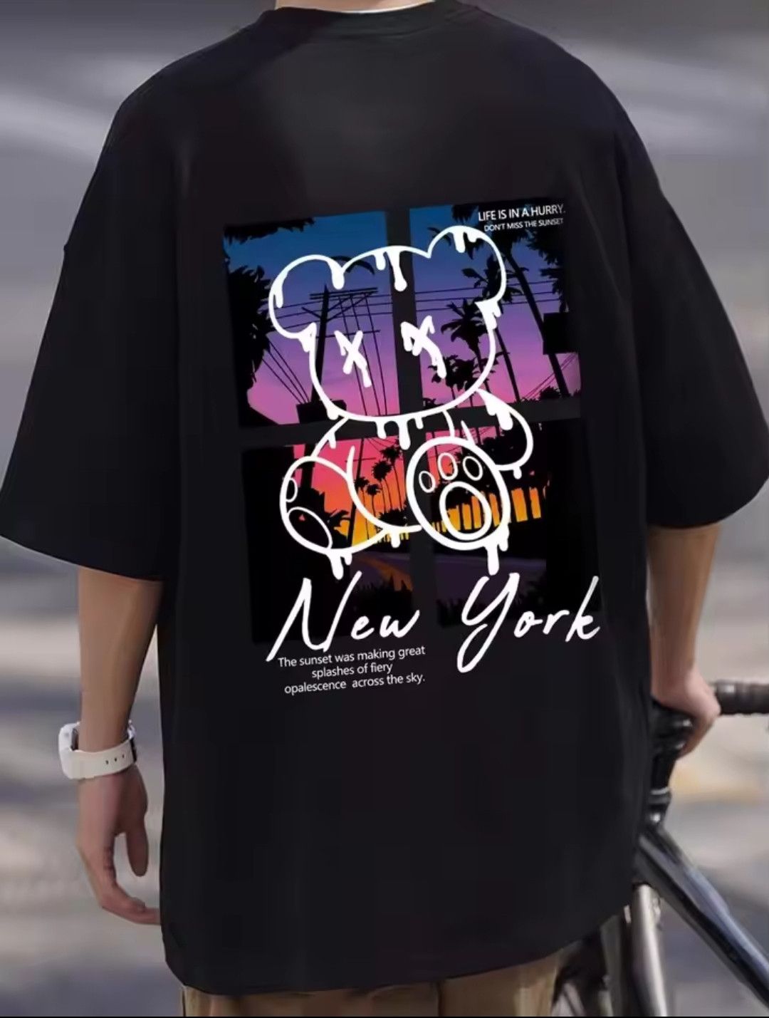 Vintage New York Art Bear Scenery Design Shirt Size US XL / EU 56 / 4 - 3 Thumbnail