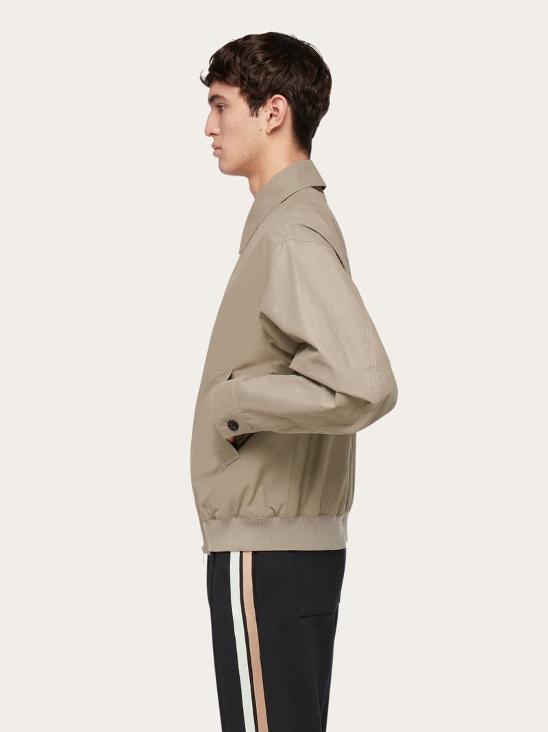 Salvatore Ferragamo o1s1rm0126 Zip up Blouson Jacket in Beige Size US S / EU 44-46 / 1 - 3 Thumbnail