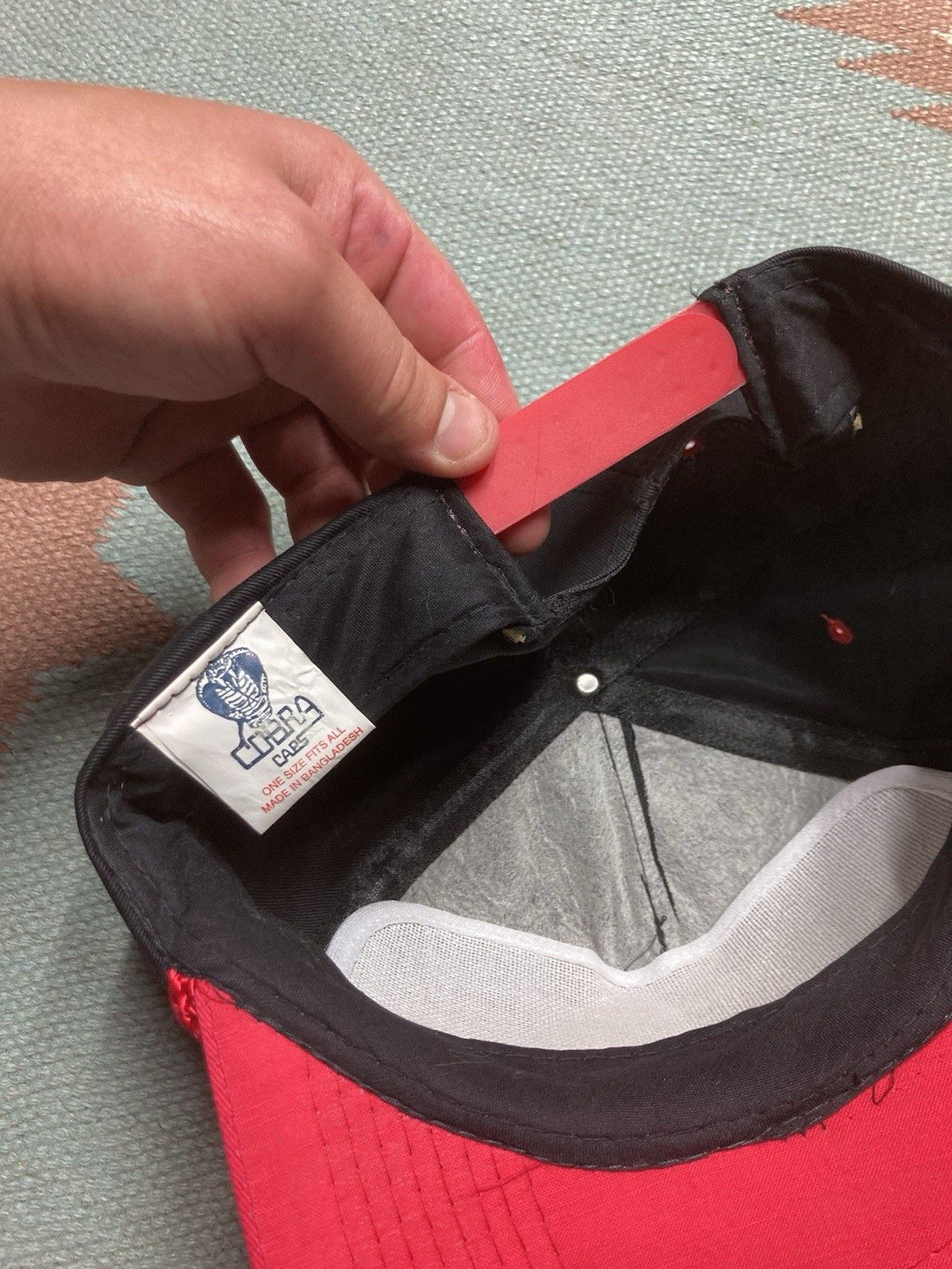 Vintage SnapBack hat Rich’s rifles Ashley Michigan hunting black red Size ONE SIZE - 6 Thumbnail