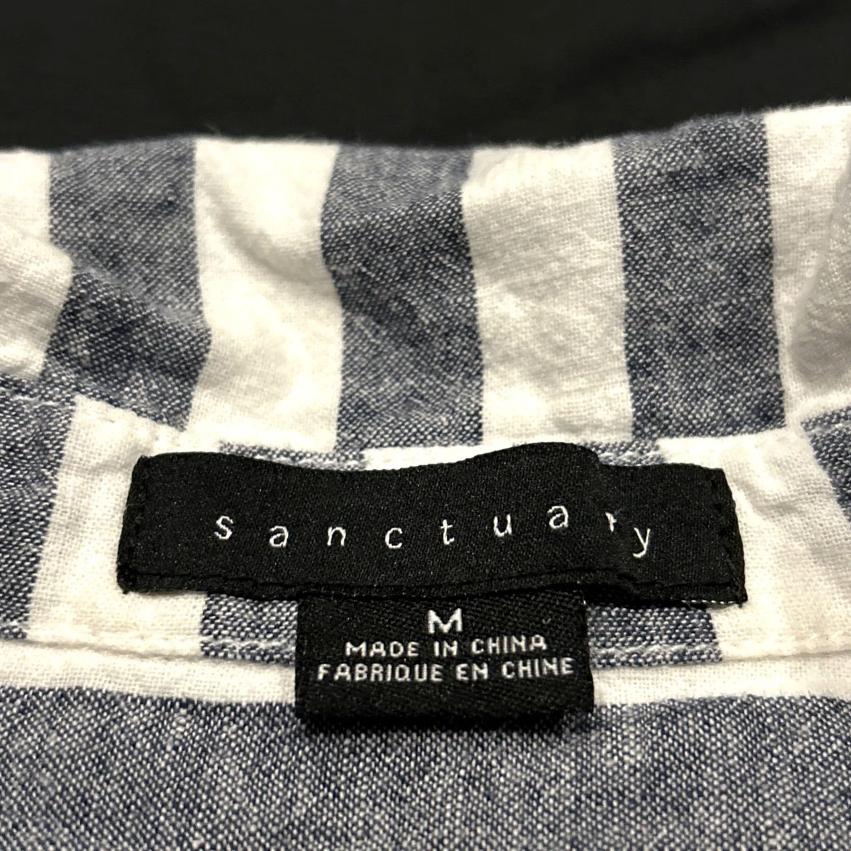 Sanctuary Sanctuary Top Women’s M Button Up Striped Drawstring Bottom Linen Blend B12 Shirt Women M Multicolor Striped Button Blouse Beach Lightweight Size M / US 6-8 / IT 42-44 - 2 Thumbnail