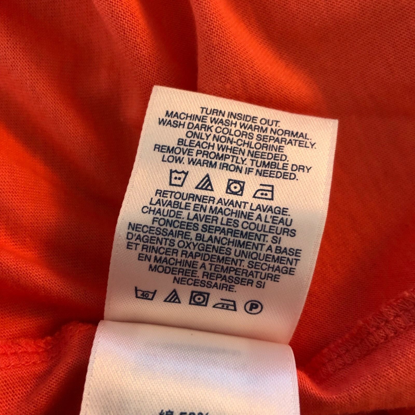 Lands' End Lands End Womens Popover Blouse Cap Sleeve V Neck Orange Cot Size S / US 4 / IT 40 - 6 Thumbnail