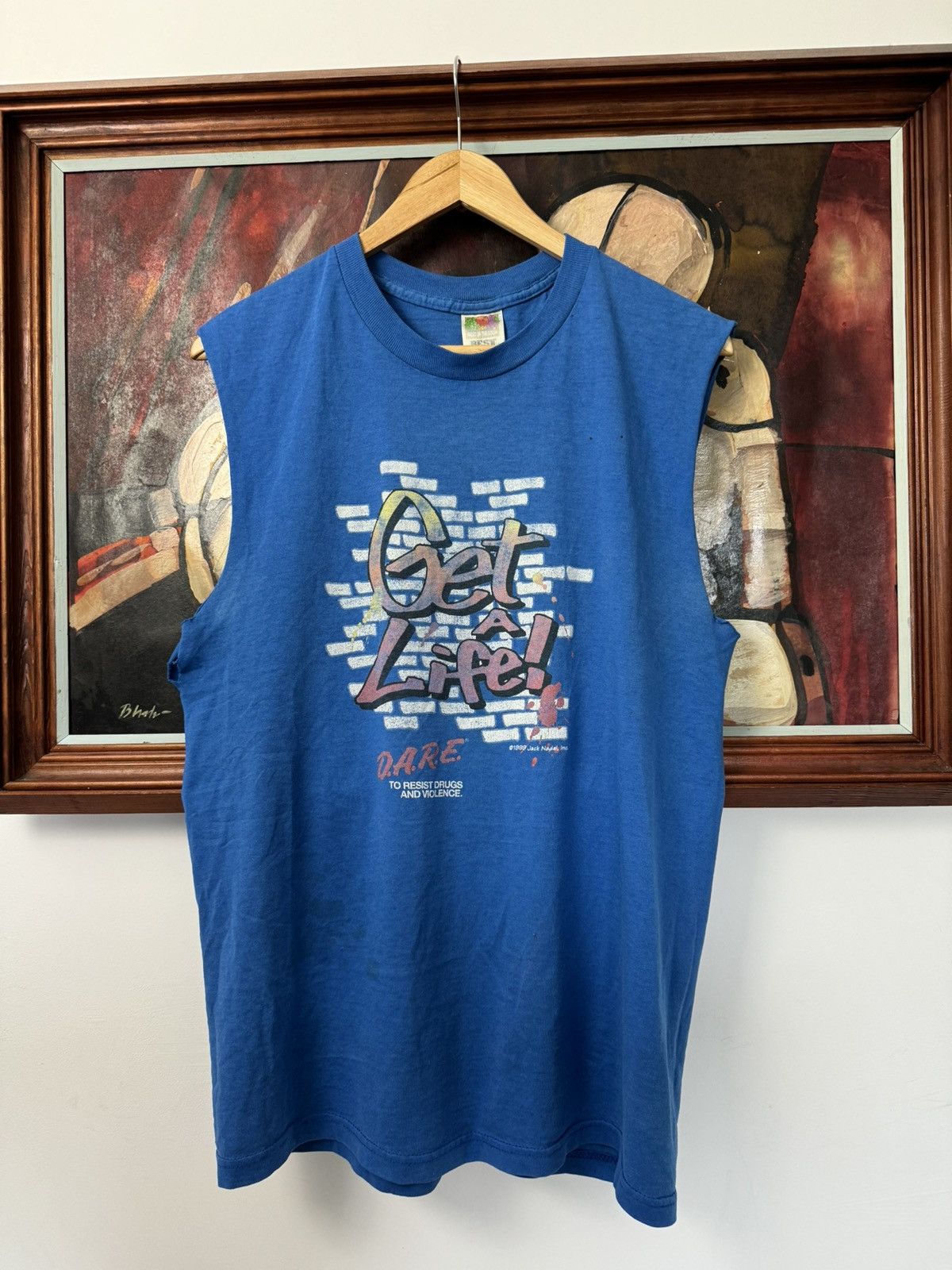 D.A.R.E Vintage 1999 DARE “Get A Life!” Promo Tank Top 90s Washed Size US M / EU 48-50 / 2 - 1 Thumbnail