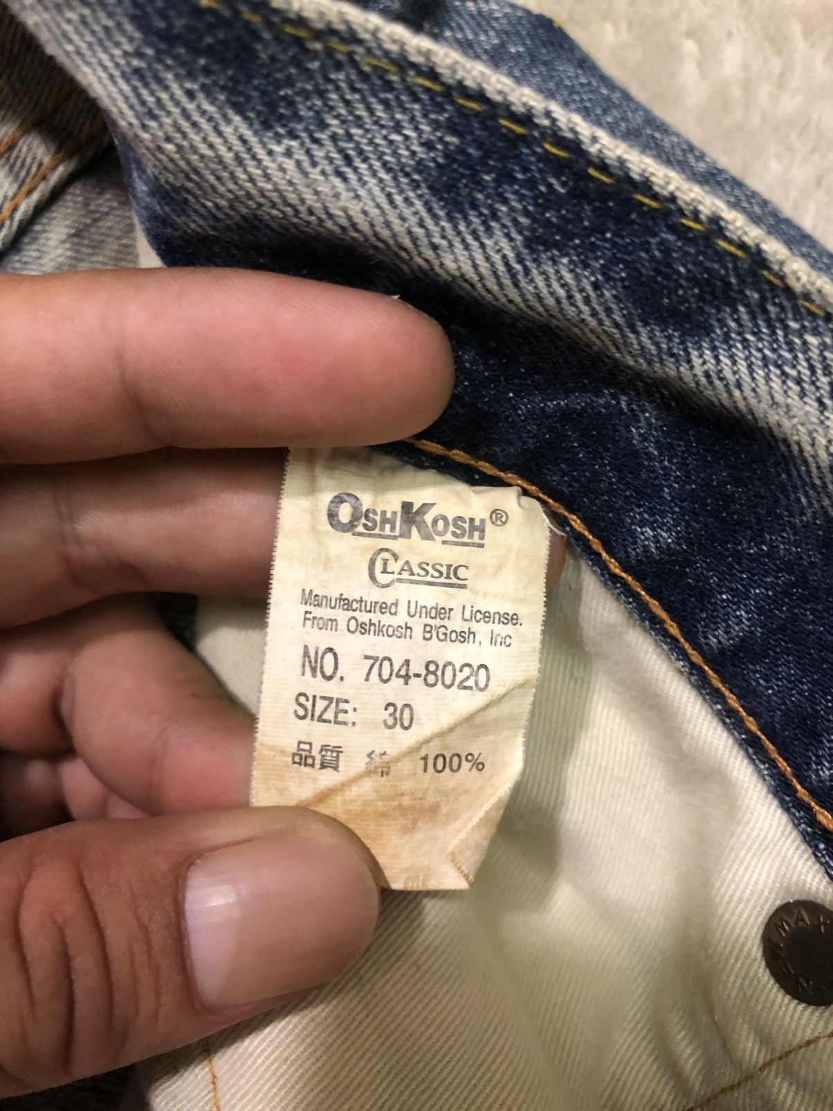 Oshkosh × Vintage 💥Vintage Oshkosh Distressed Denim Size US 32 / EU 48 - 9 Thumbnail
