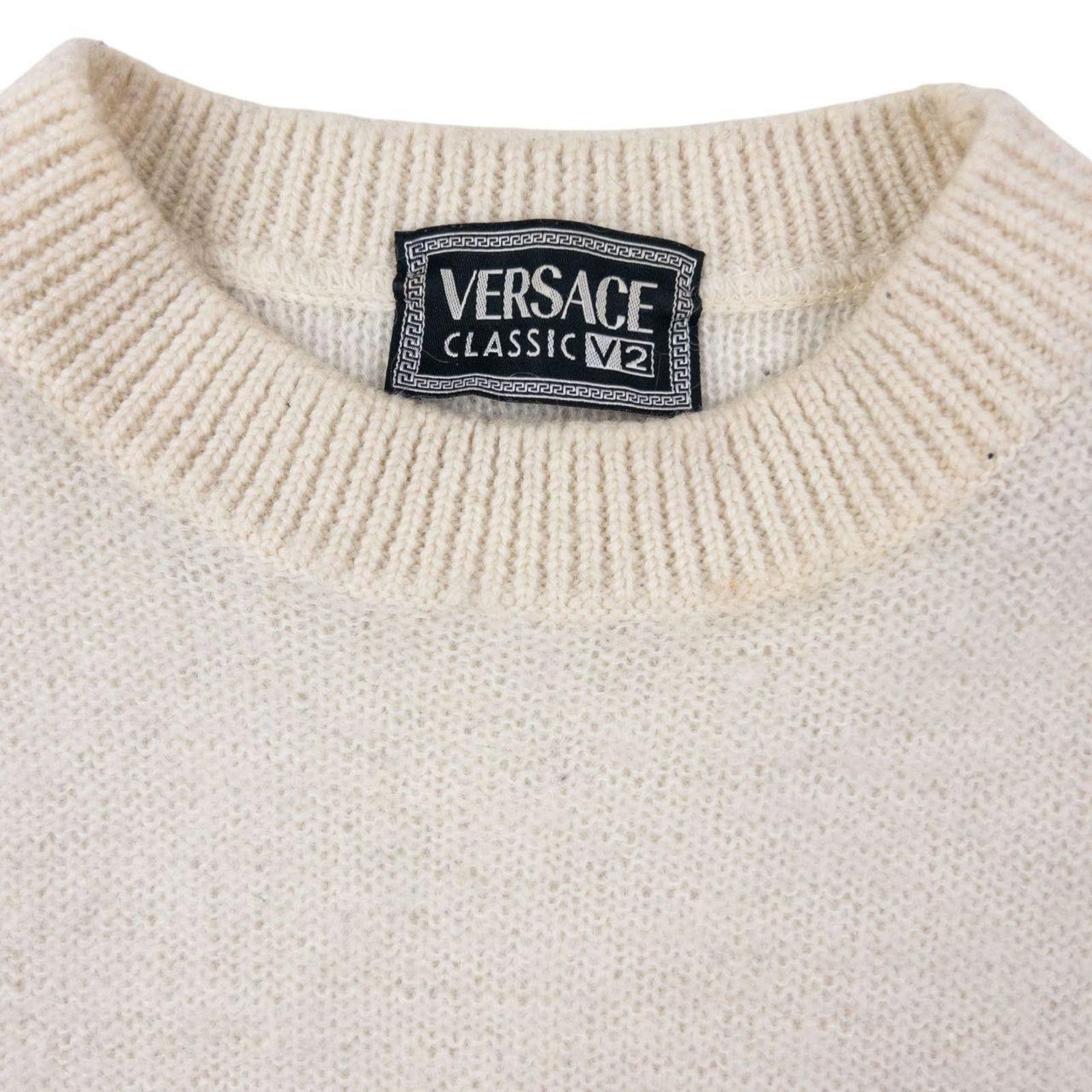 Versace Vintage 90s Versace V2 Knit Jumper Size M Size US M / EU 48-50 / 2 - 3 Thumbnail