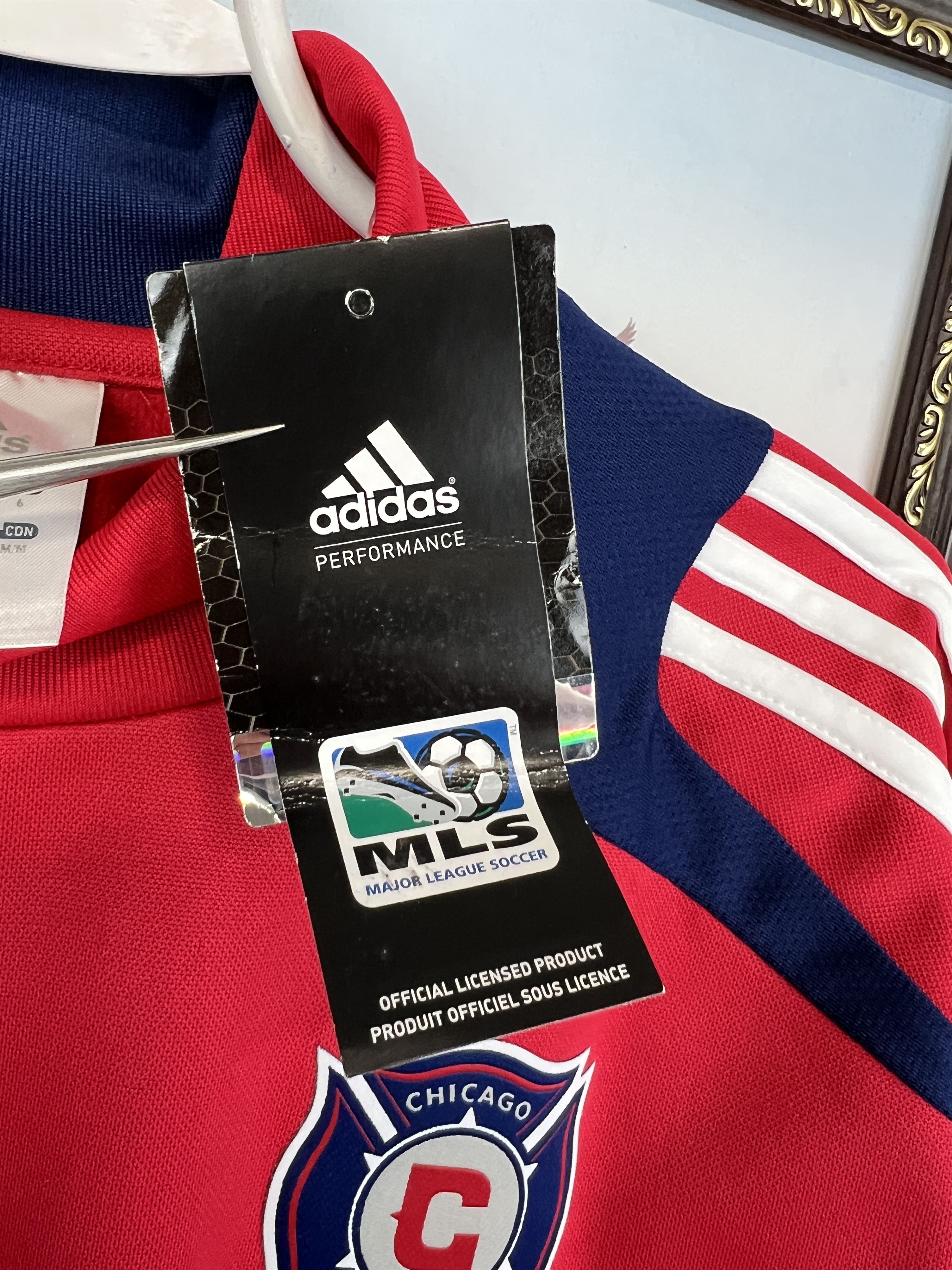 Adidas Chicago Fire Football Sweatshirt Soccer Warm Up Track Top Size US M / EU 48-50 / 2 - 8 Thumbnail