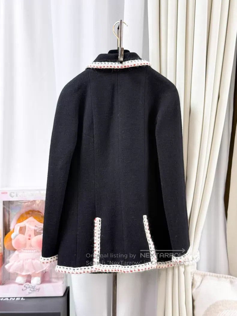 Chanel Chanel Classic long-sleeved jacket with white rolled edge Size XXS / US 00 / IT 34 - 3 Thumbnail