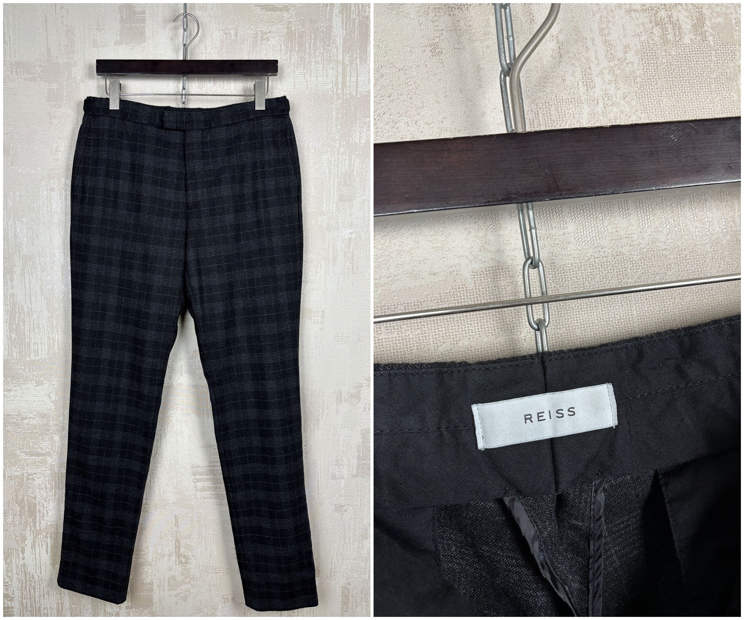Reiss Reiss Rodney Plaid Wool Blend Pants Check Trousers 34 inch Size US 34 / EU 50 - 1 Thumbnail