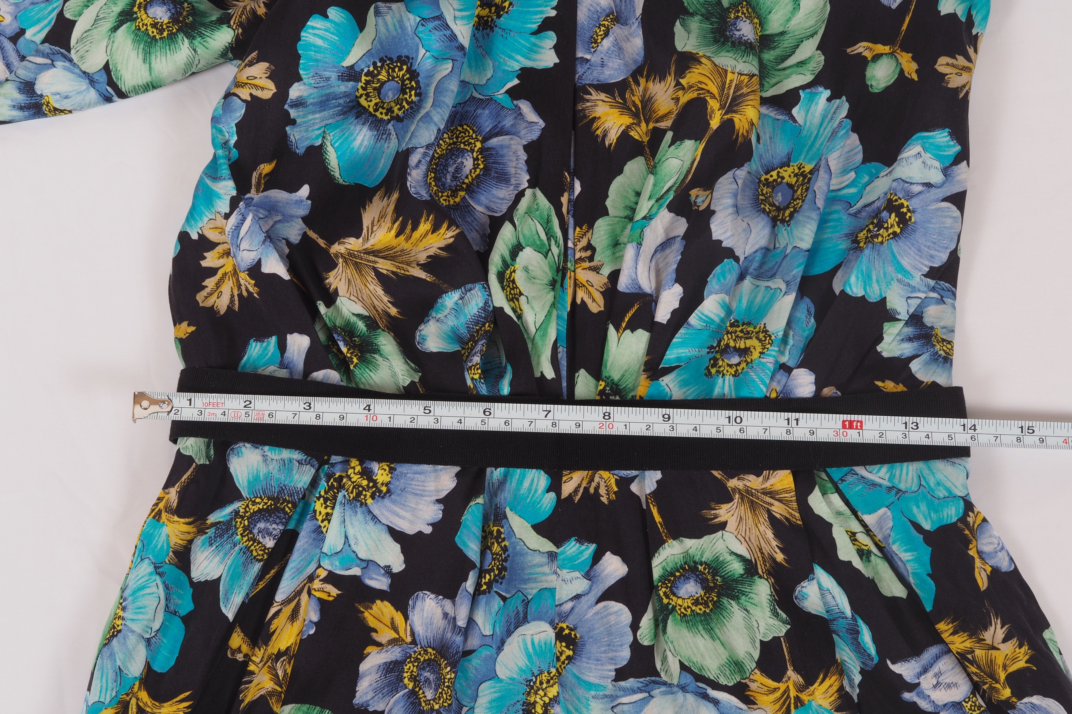 Dolce & Gabbana Dolce & Gabbana Vintage Silk Blue Floral Sheath Wiggle Dress Size M / US 6-8 / IT 42-44 - 15 Thumbnail