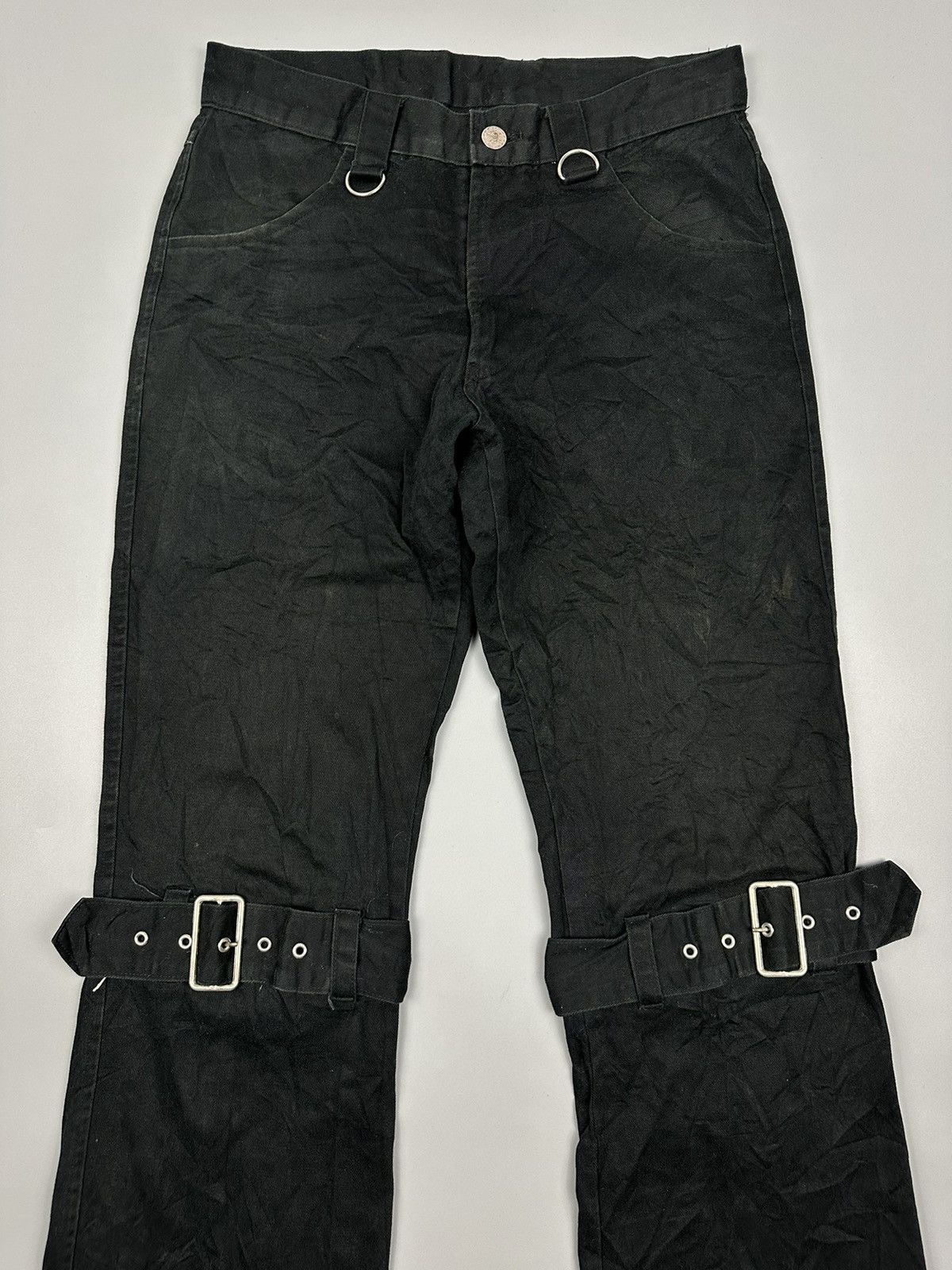 If Six Was Nine × Le Grande Bleu (L.G.B.) 🔥Flared🔥 Secret Agents Bondage Punk Flared Pants Size US 28 / EU 44 - 5 Thumbnail