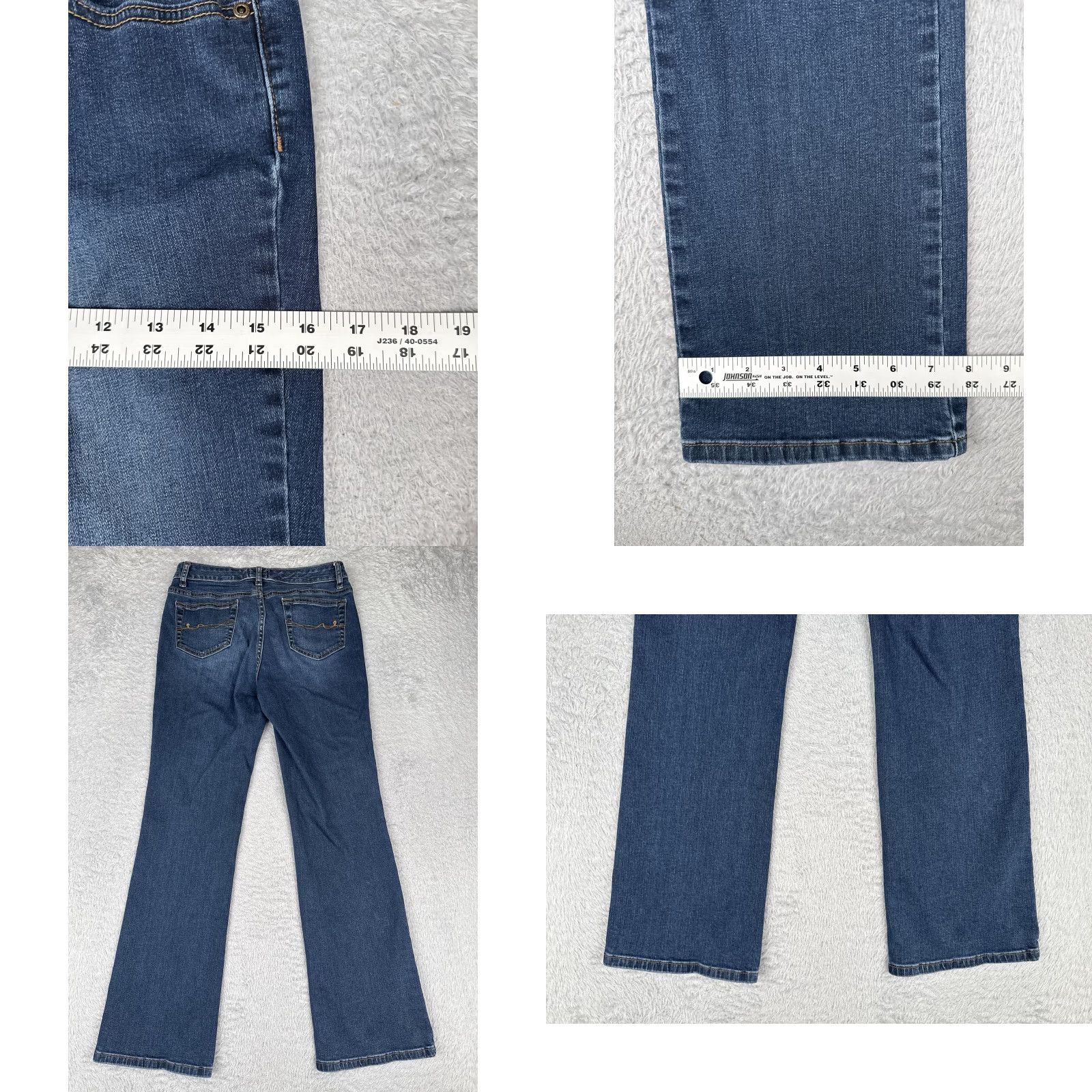 Vintage St. John's Bay Jeans Womens 4P Blue Bootcut Leg Stretch Denim Petite Classic Size 27" / US 4 / IT 40 - 9 Thumbnail