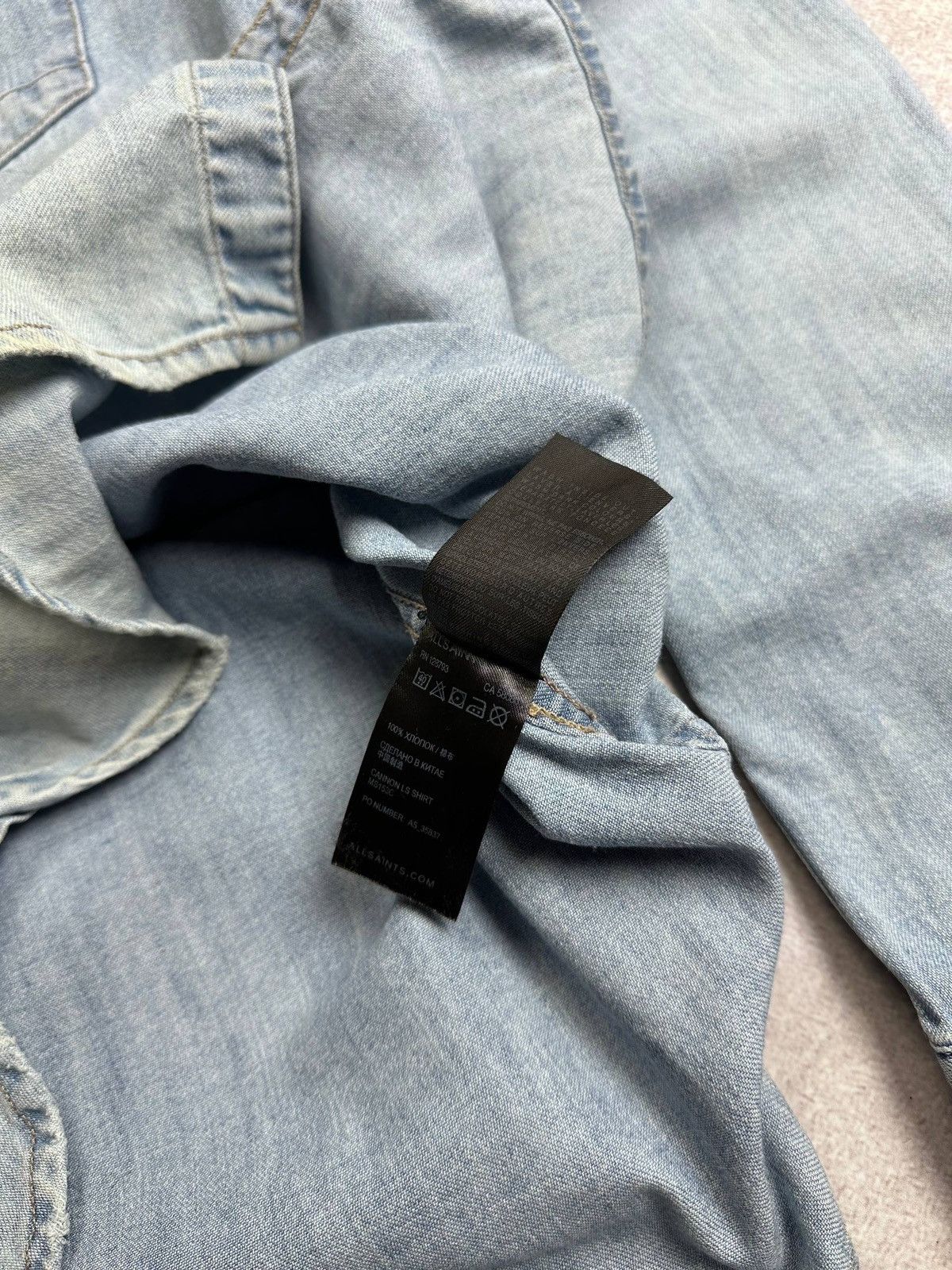 Allsaints Allsaints Cannon Ls Shirt Denim M Size US M / EU 48-50 / 2 - 7 Thumbnail