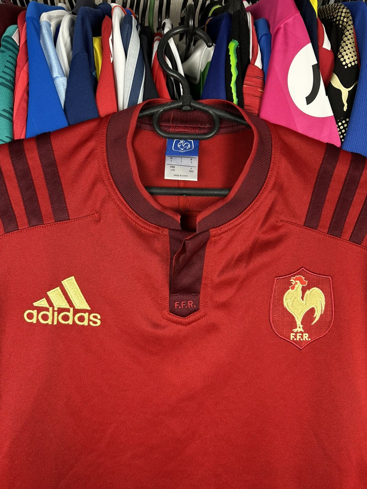 Adidas France Jersey Rugby 2015 Size M Mens Maillot S07490 Adidas Size US L / EU 52-54 / 3 - 5 Thumbnail