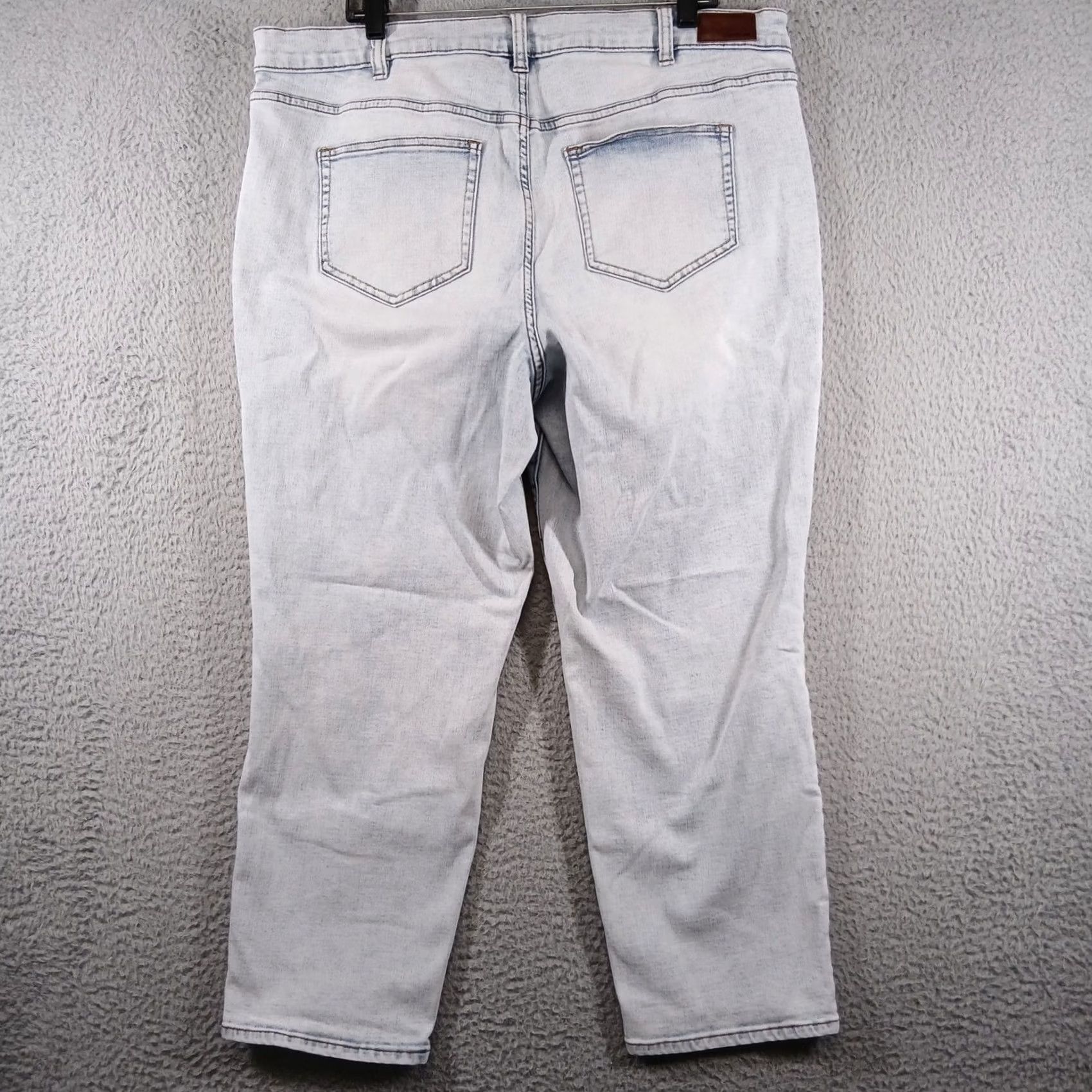 Lands' End VINTAGE? Lands' End High Rise Slim Ankle Jeans Light Wash Stretch Plus Size 20W Women Denim 5-Pocket 26in Inseam Size 42" / US 20 - 3 Thumbnail
