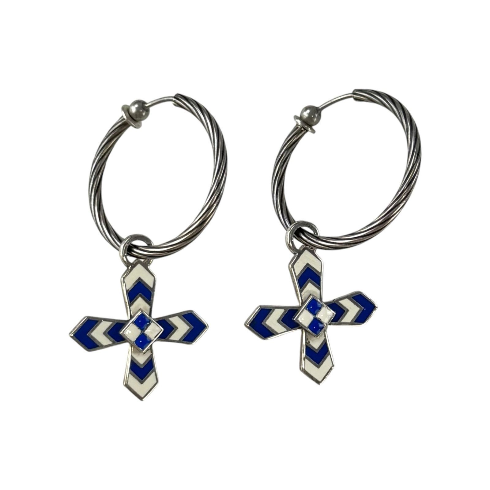 Gucci Gucci Sterling Silver Hoop Earrings Size ONE SIZE - 1 Thumbnail