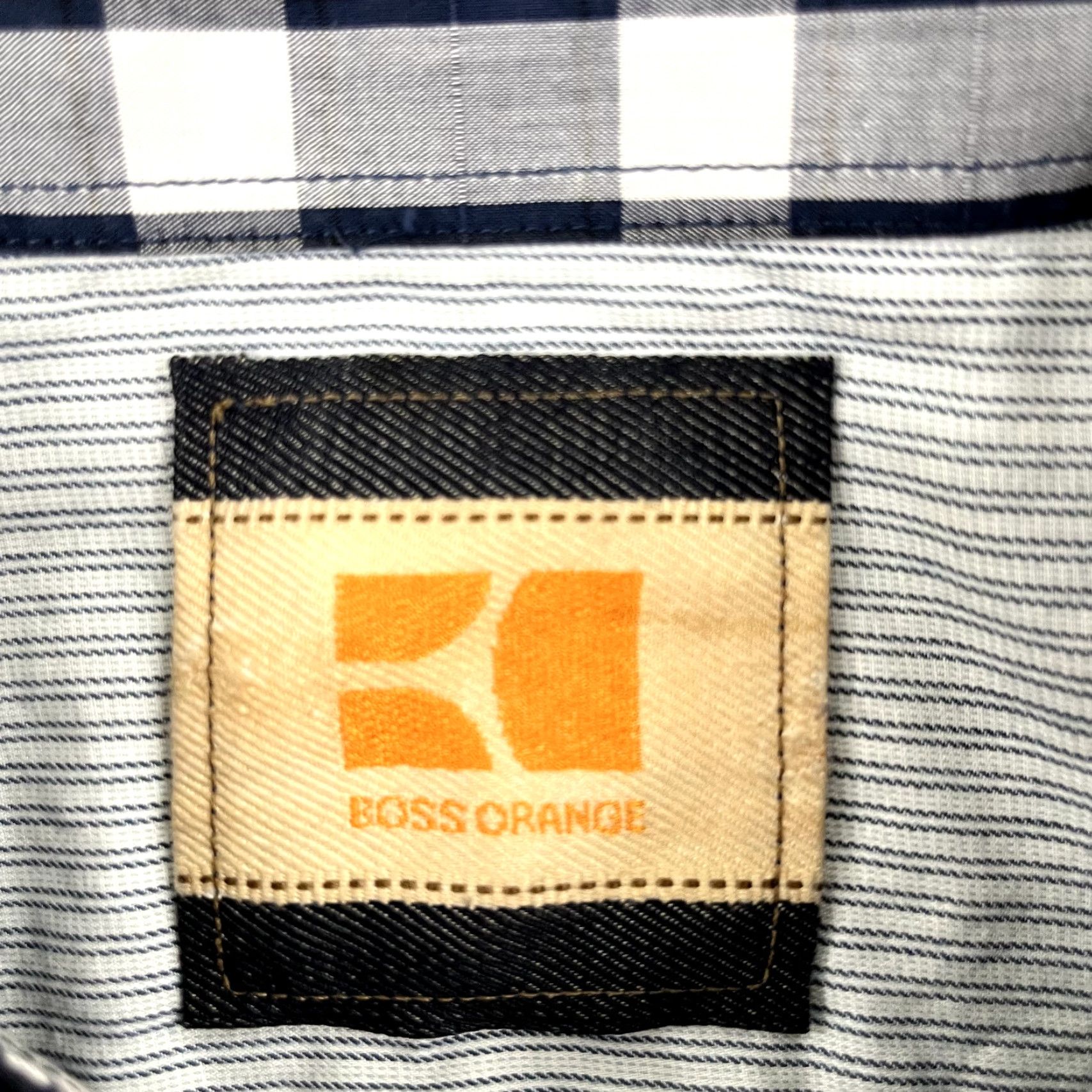 Hugo Boss HUGO BOSS ORANGE Shirt Mens XL Blue White Plaid Button-Up Long Sleeve Size US XL / EU 56 / 4 - 2 Thumbnail