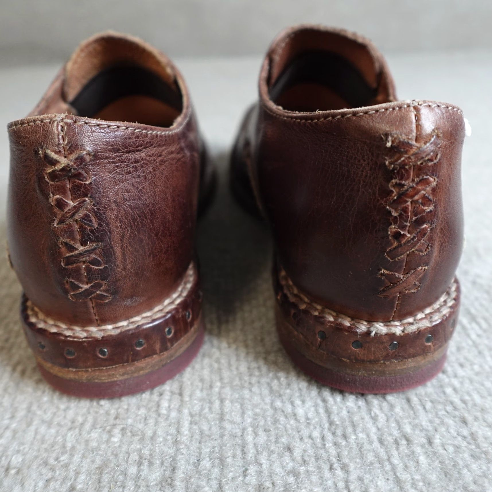 Bed Stu Bed Stu Womens Shoes 7 Brown Cap Toe Oxfords Cobbler Series Handcrafted Slip-On Flat Leather Brown Womens Shoes 7 Cap Toe Size ONE SIZE - 5 Thumbnail