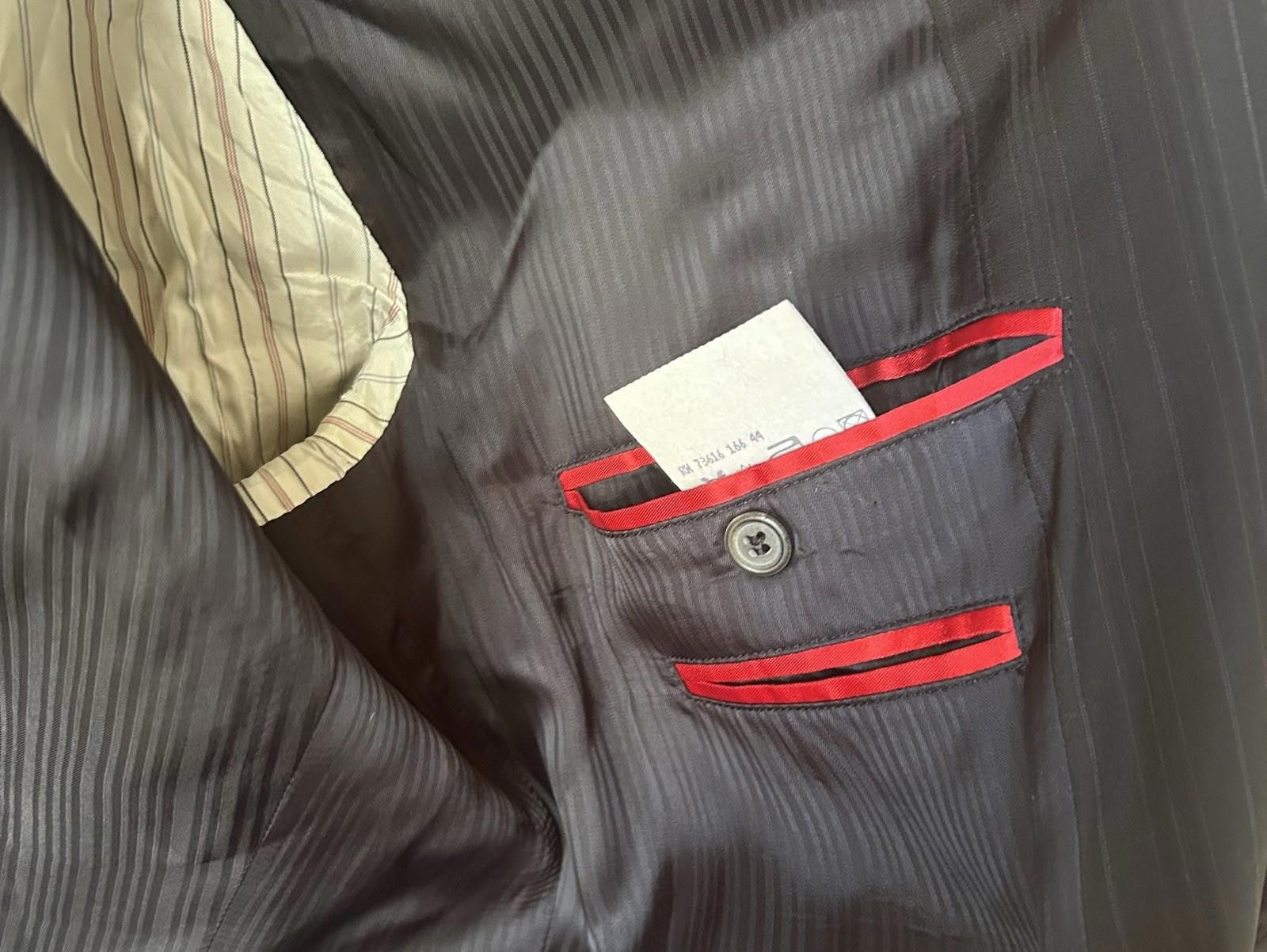 Hugo Boss HUGO Boss ALBO/HAGO Black stripe Wool Suit Jacket blazer 40R Size 40R - 6 Thumbnail