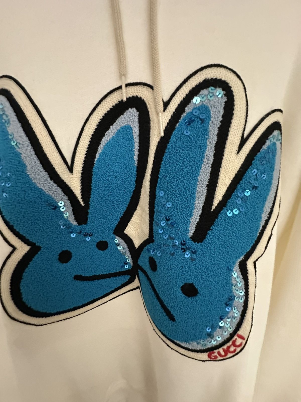 Gucci Bunny Sequin Accent Graphic Print Hoodie Size US L / EU 52-54 / 3 - 2 Thumbnail