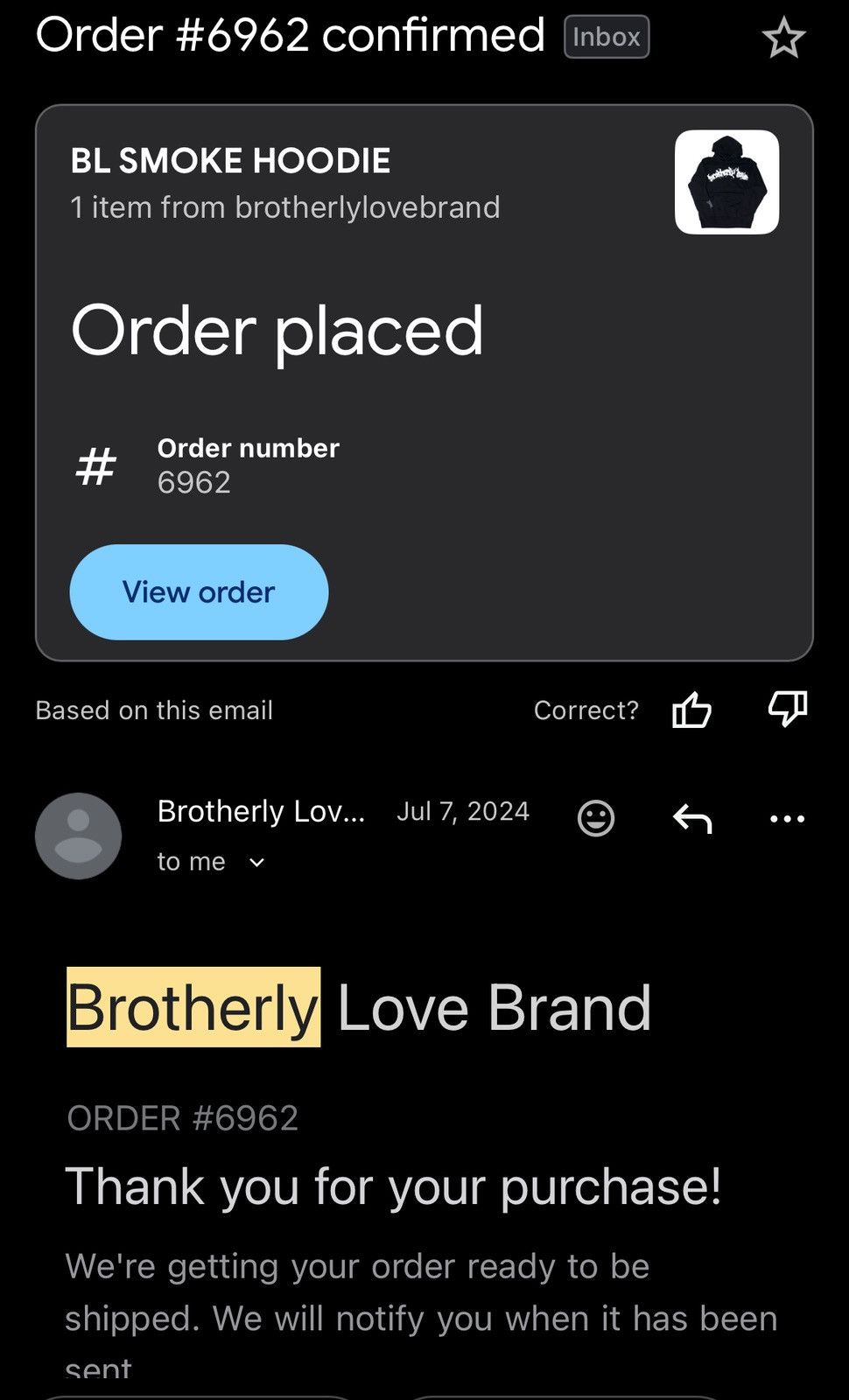 Brotherly Love Brotherly Love BL Smoke Hoodie Size US S / EU 44-46 / 1 - 5 Thumbnail