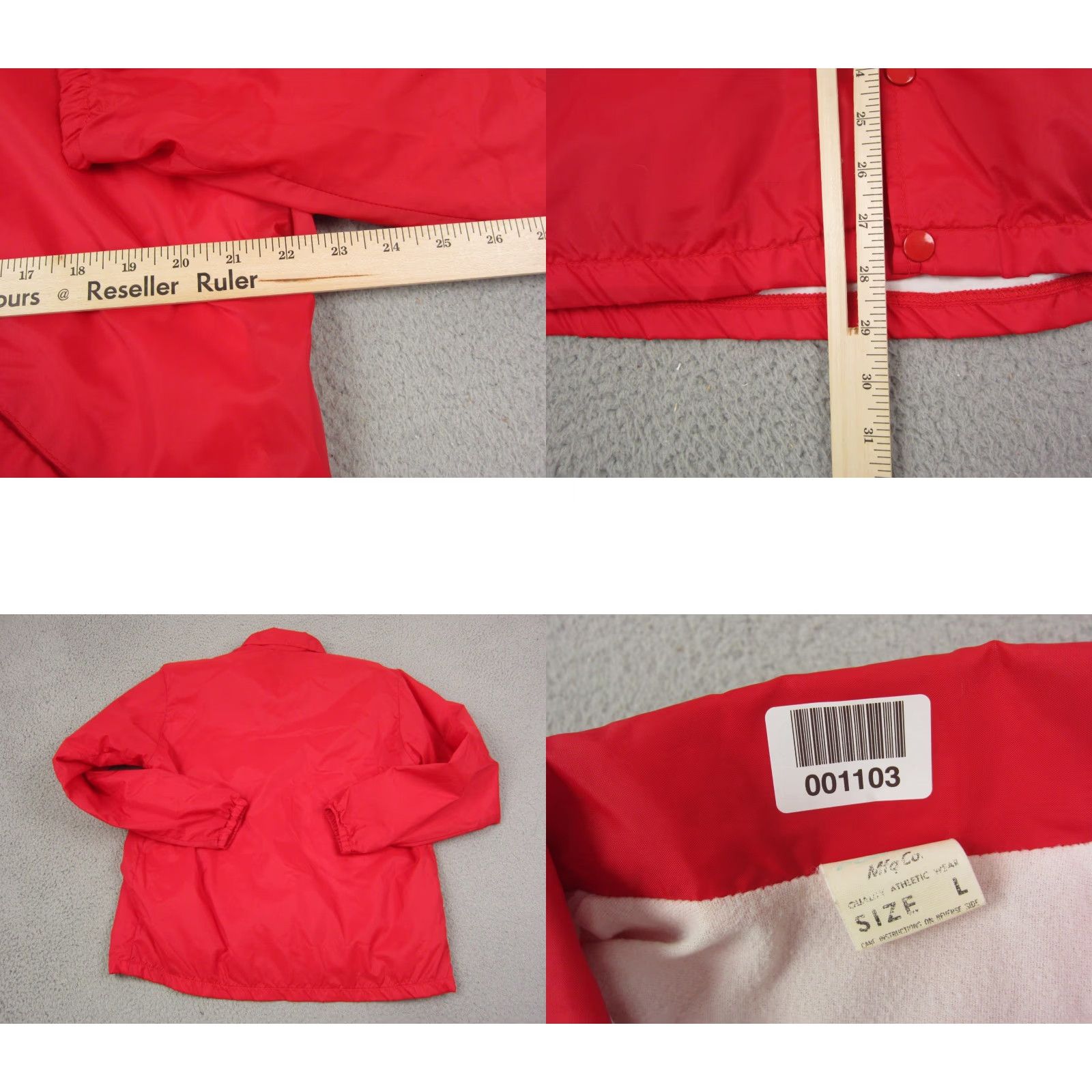 Vintage VINTAGE Powers Jacket Mens L Red Windbreaker Snap Button USA 90s Logo Quilted Lined Workwear Casual Jacket Size US L / EU 52-54 / 3 - 8 Thumbnail