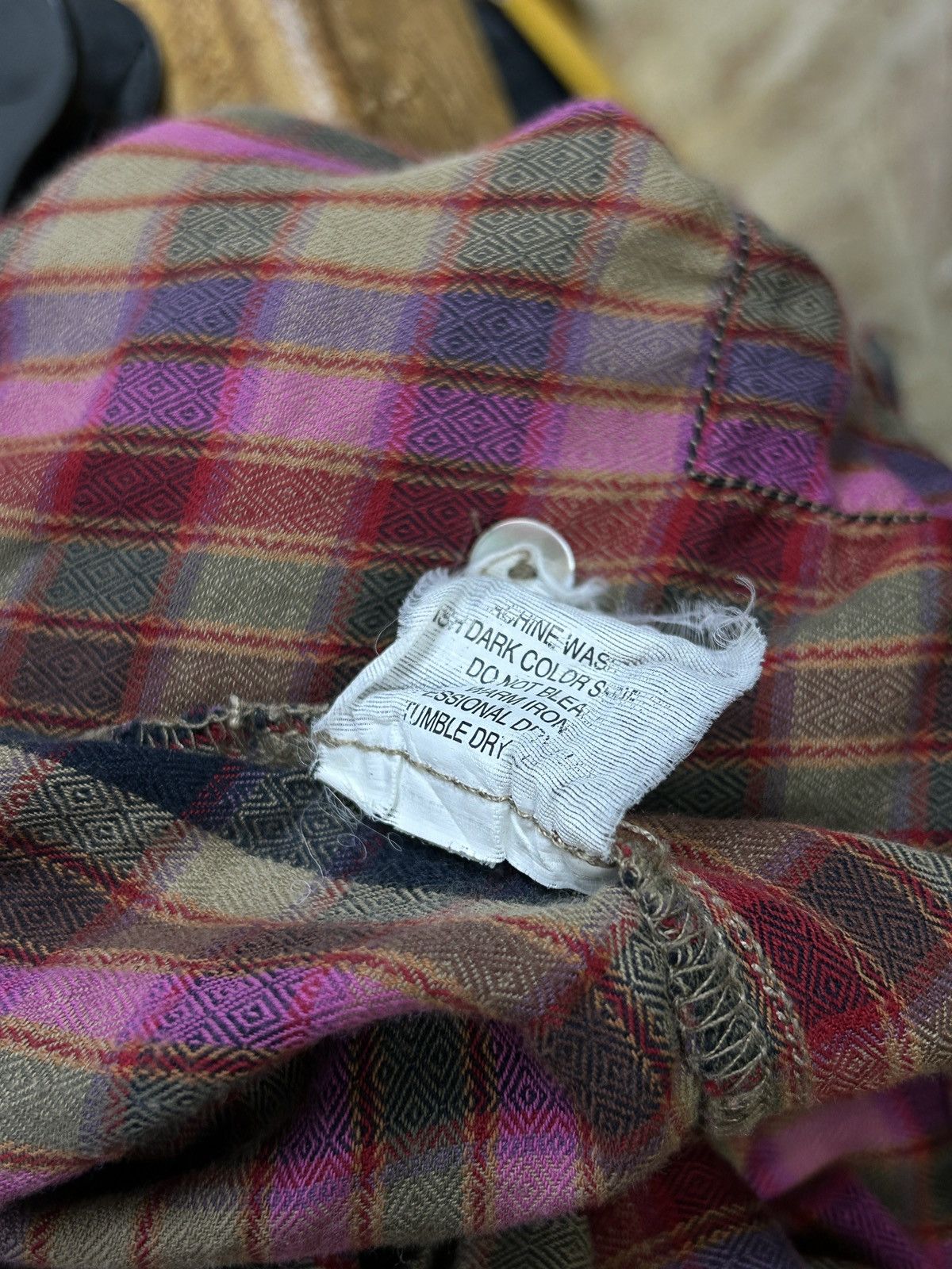 Marithe + Francois Girbaud Vintage Le Jean Marithe Francois Girbaud Checkered Blouse Size L / US 10 / IT 46 - 11 Thumbnail