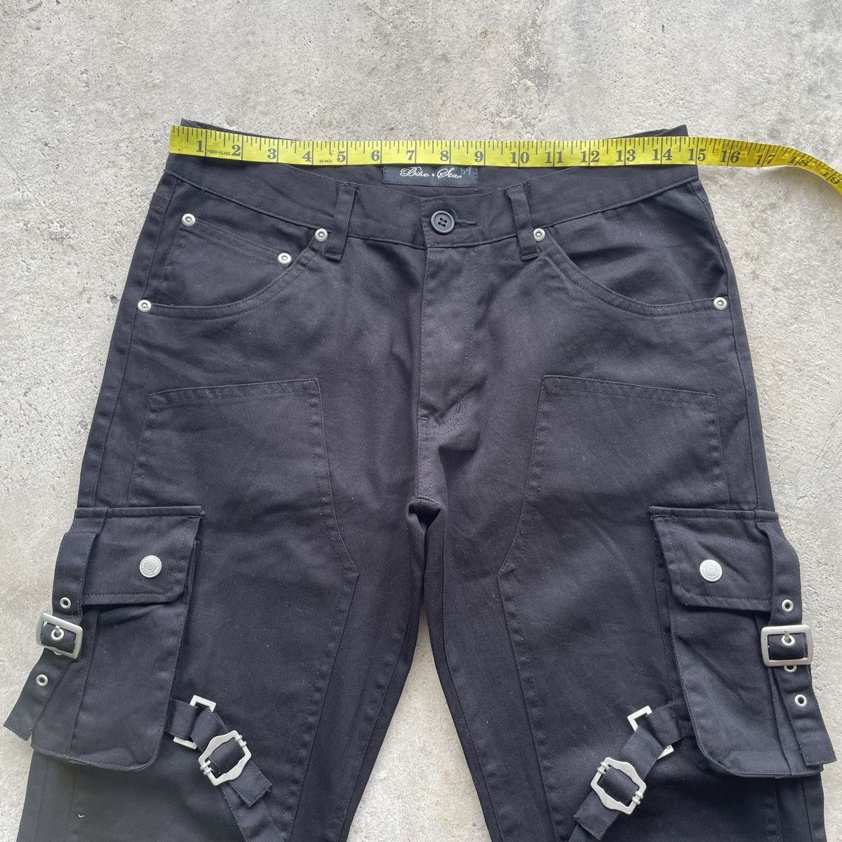 If Six Was Nine Japanese Brand Black BONDAGE Cargo Pants Double Knee W30 Size US 30 / EU 46 - 6 Thumbnail