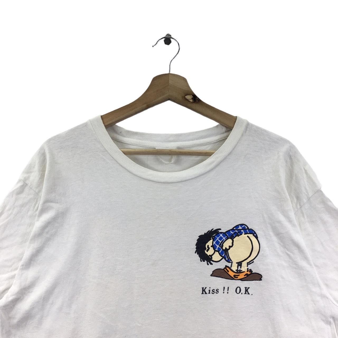 Vintage Vtg 80’ KISS MY ASS Anime Manga Punk Tee Shirt Size US M / EU 48-50 / 2 - 4 Thumbnail
