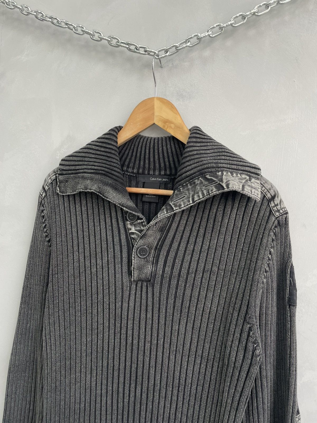 Calvin Klein Rare cotton calvin klein archive washed sweater y2k Size US M / EU 48-50 / 2 - 2 Thumbnail